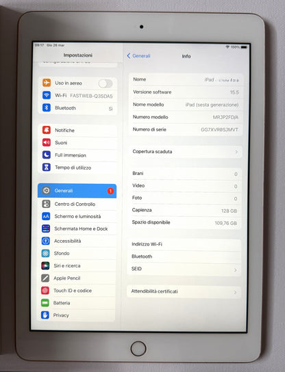 iPad 9.7" A1893 6° Generazione 6th generation 2018 Wi Fi 128 GB Rose Gold scatola originale #2