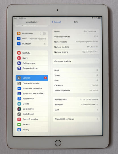 iPad 9.7" A1893 6° Generazione 6th generation 2018 Wi Fi 128 GB Rose Gold scatola originale #2