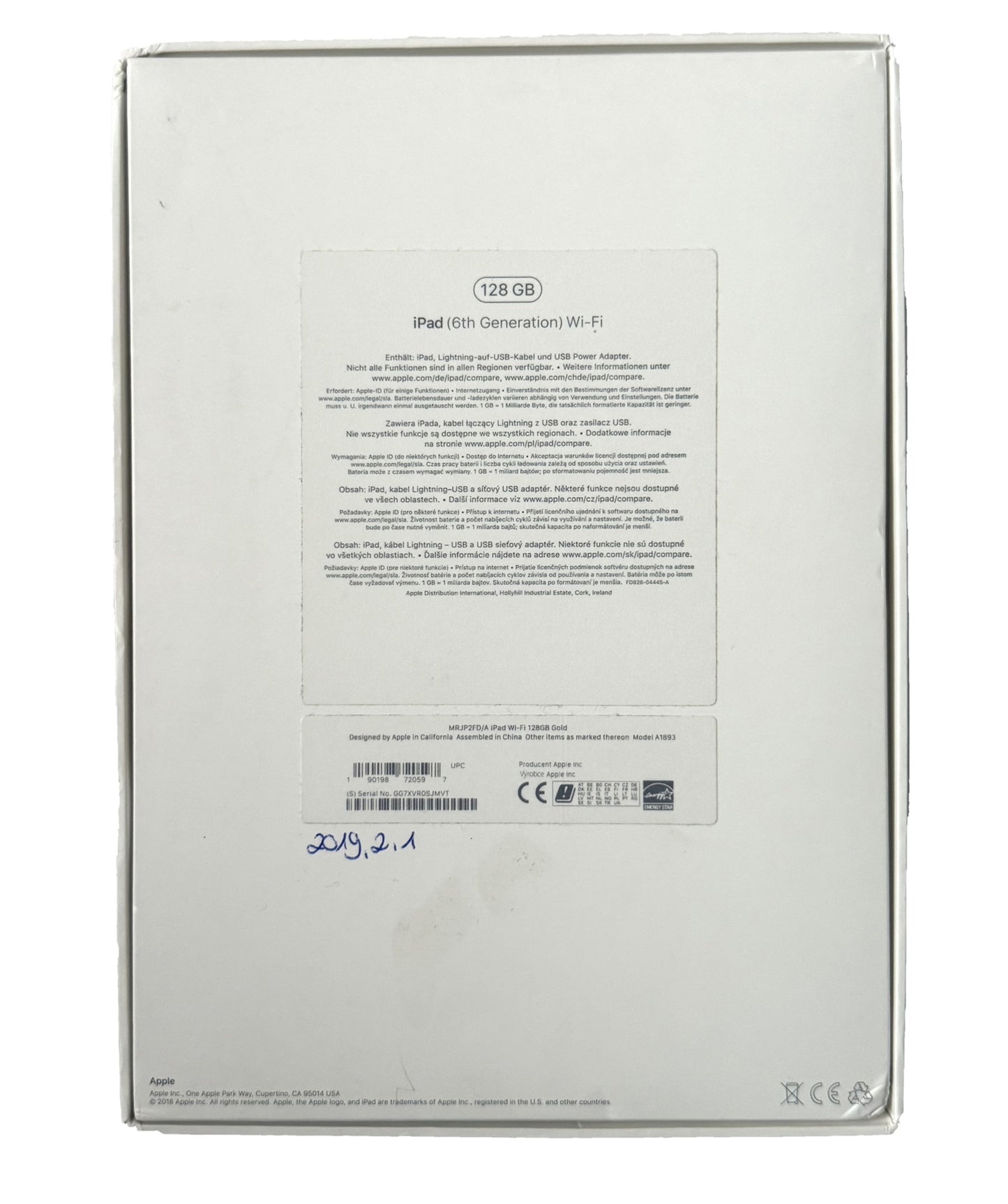 iPad 9.7" A1893 6° Generazione 6th generation 2018 Wi Fi 128 GB Rose Gold scatola originale #2