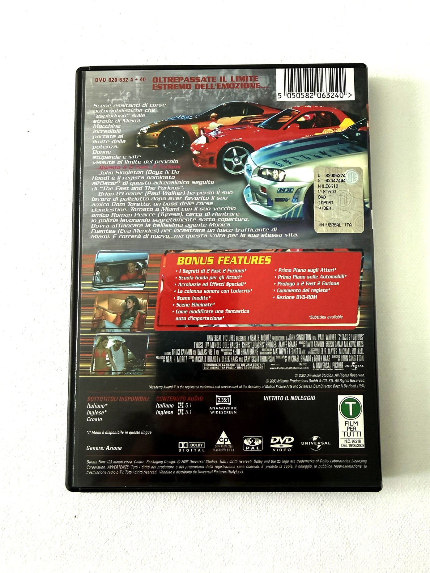 2 Fast 2 Furious DVD Paul Walker Film Movie