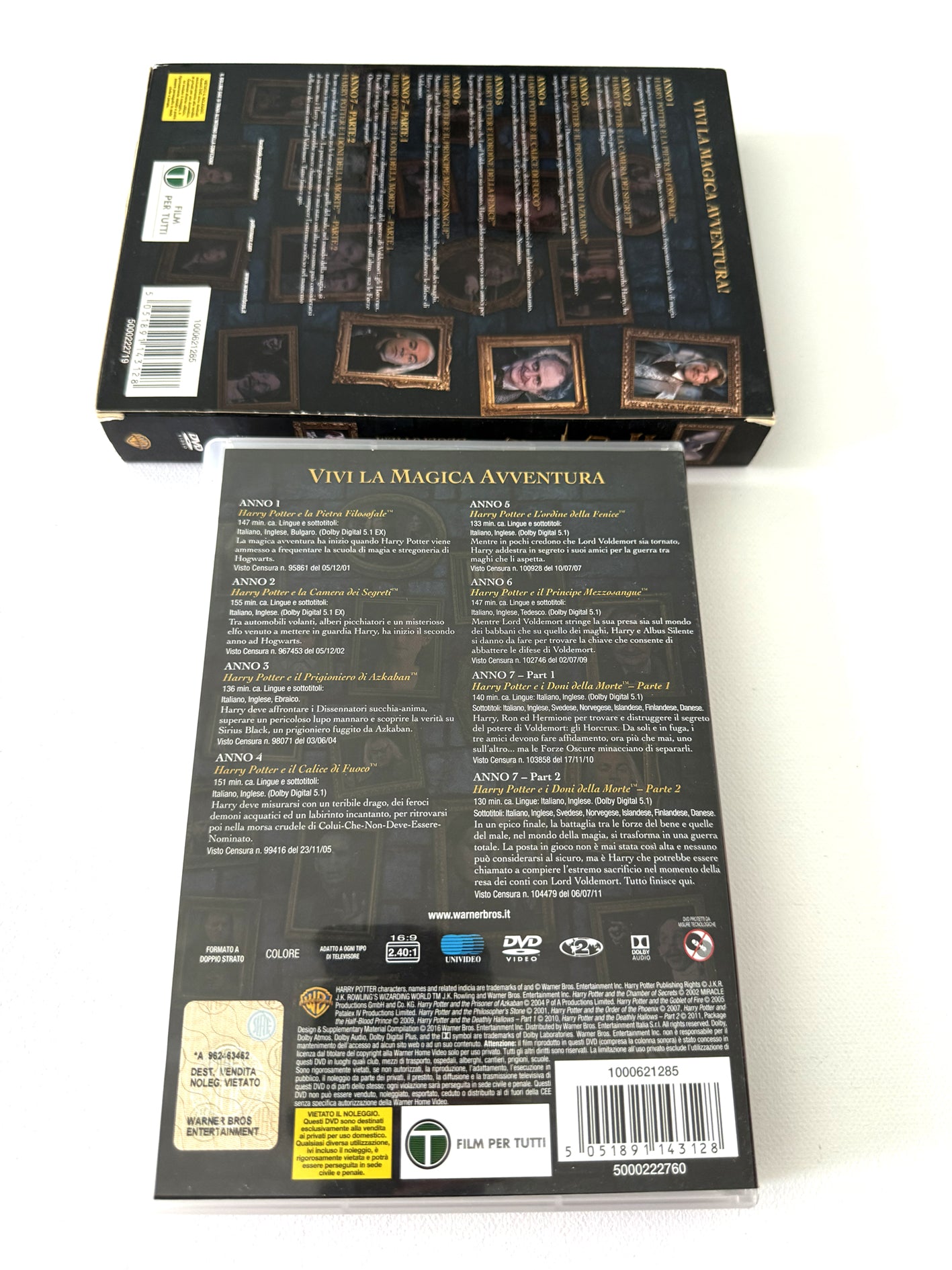 Harry Potter Collezione Completa 8 DVD Film Movie Saga Hogwarts Warner