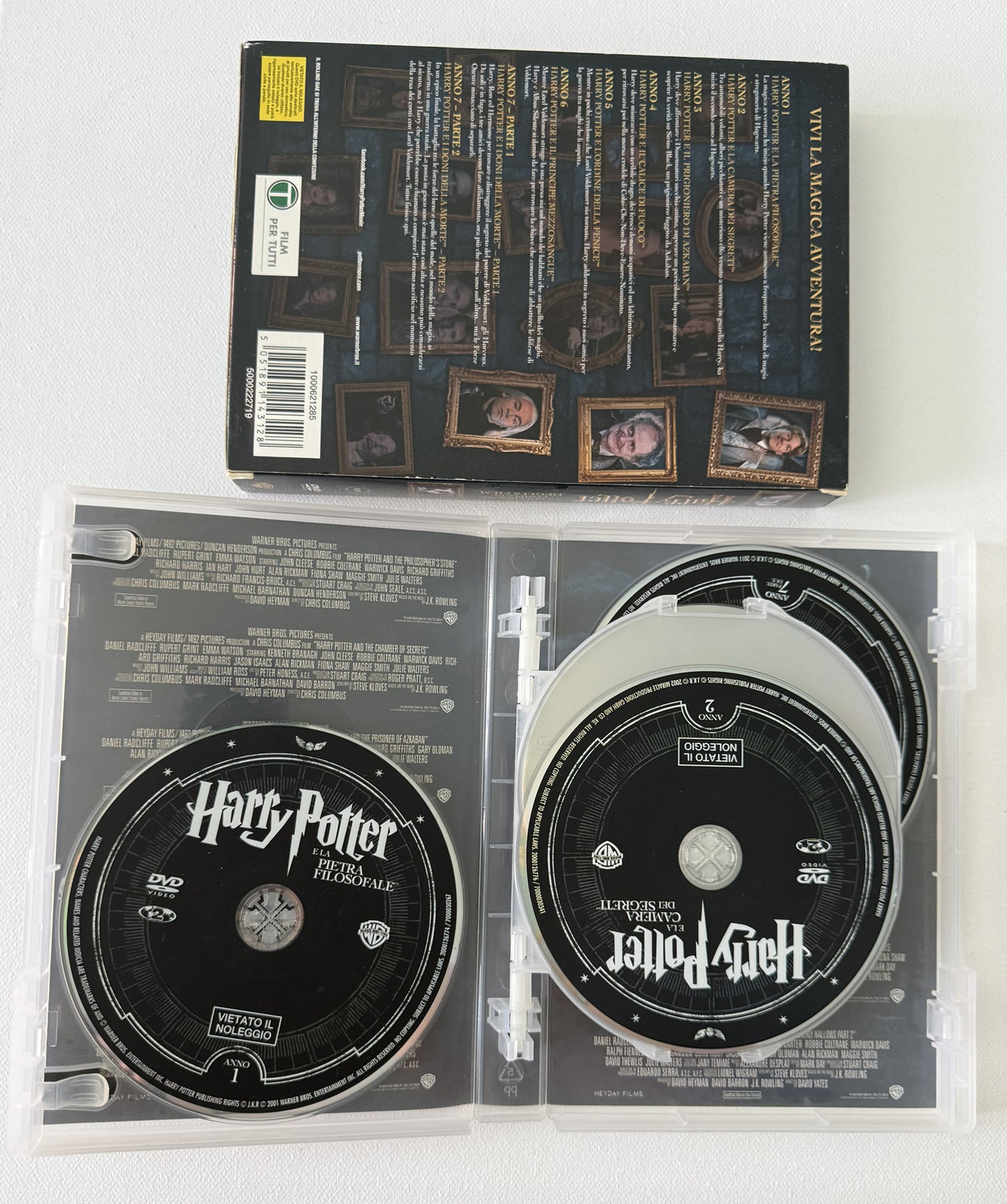 Harry Potter Collezione Completa 8 DVD Film Movie Saga Hogwarts Warner