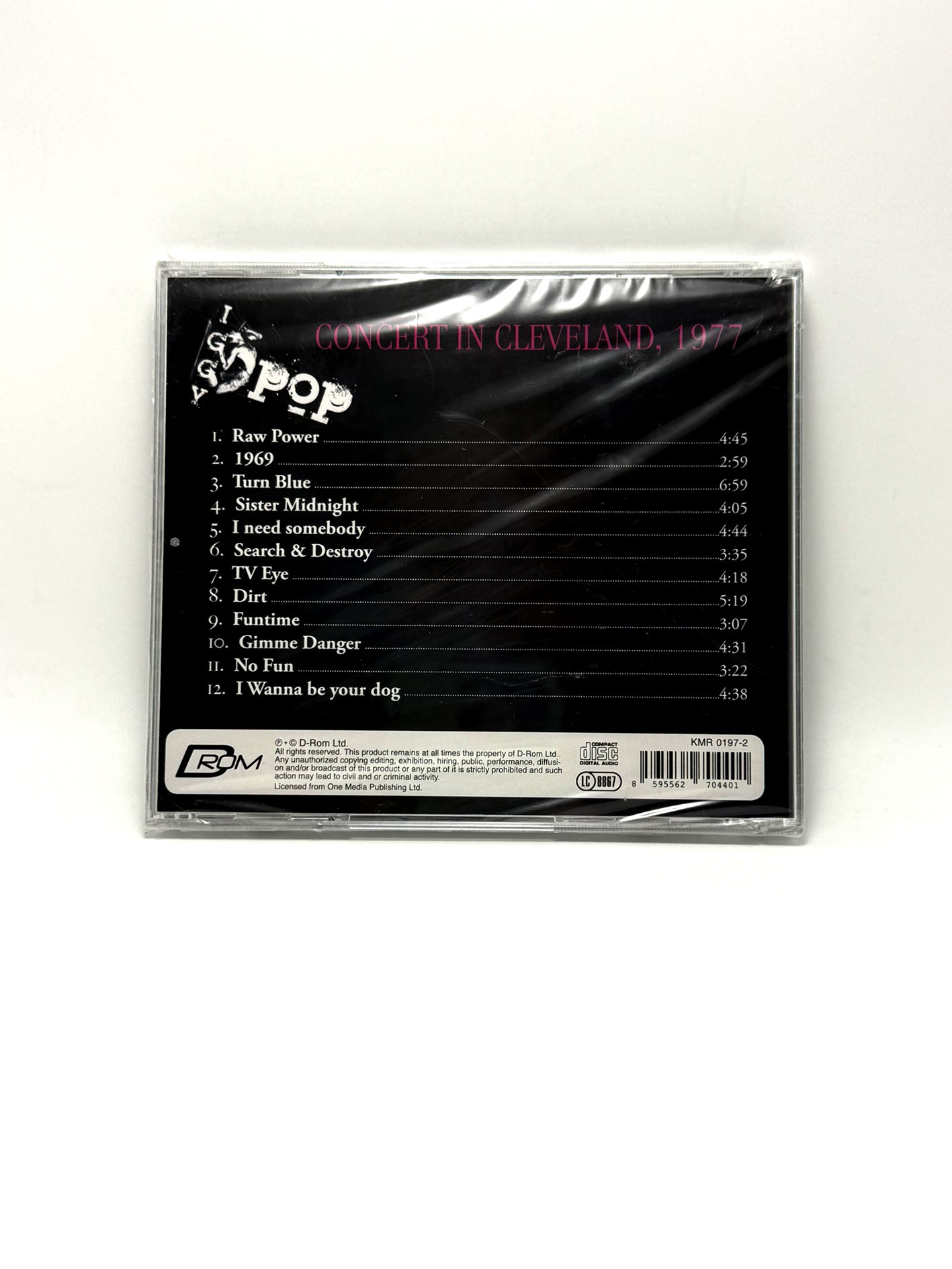 Iggy Pop Concert In Clevelend 1977 David Bowie CD