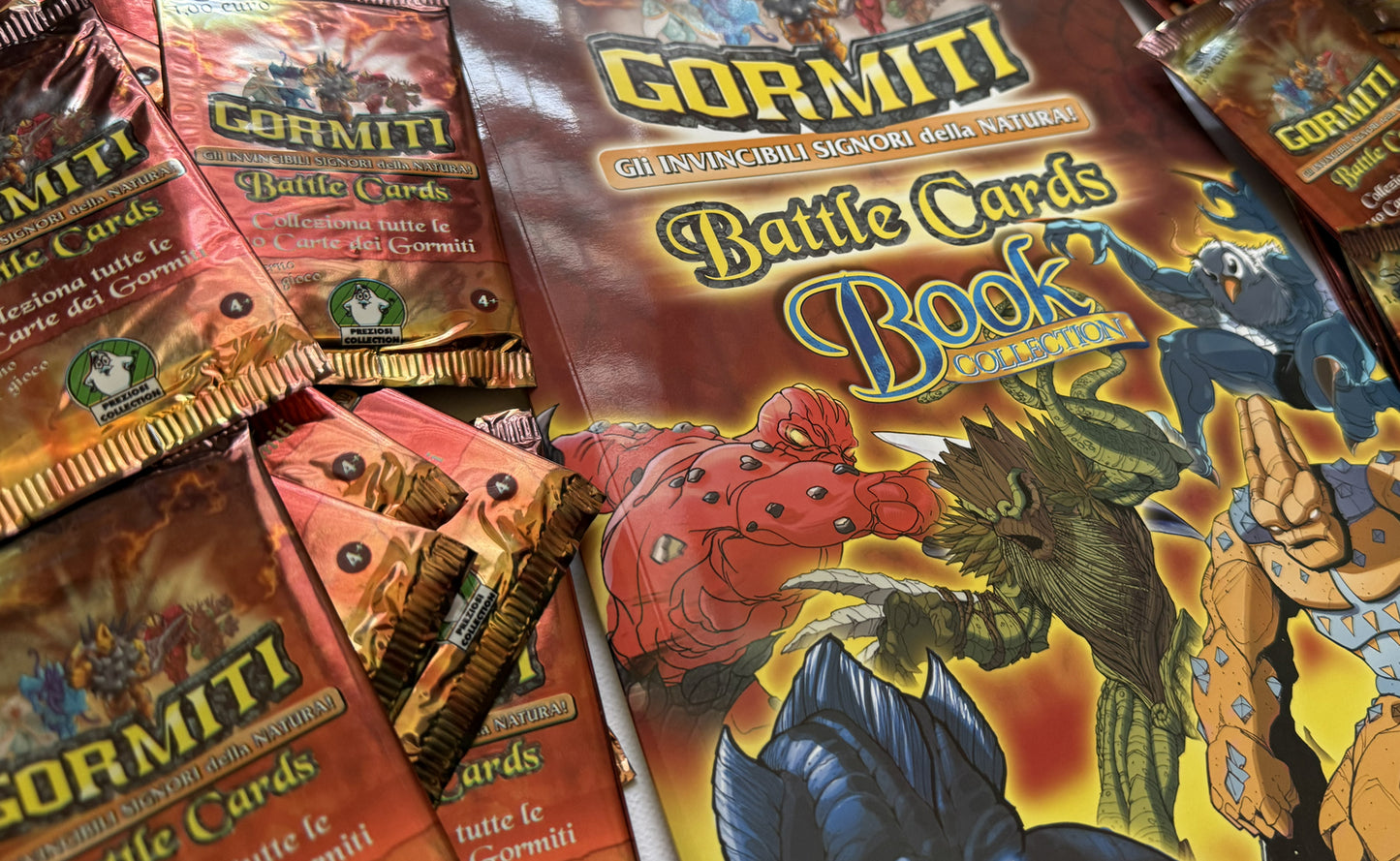 Gormiti Battle Cards Book Album + 30 pacchetti sigillati