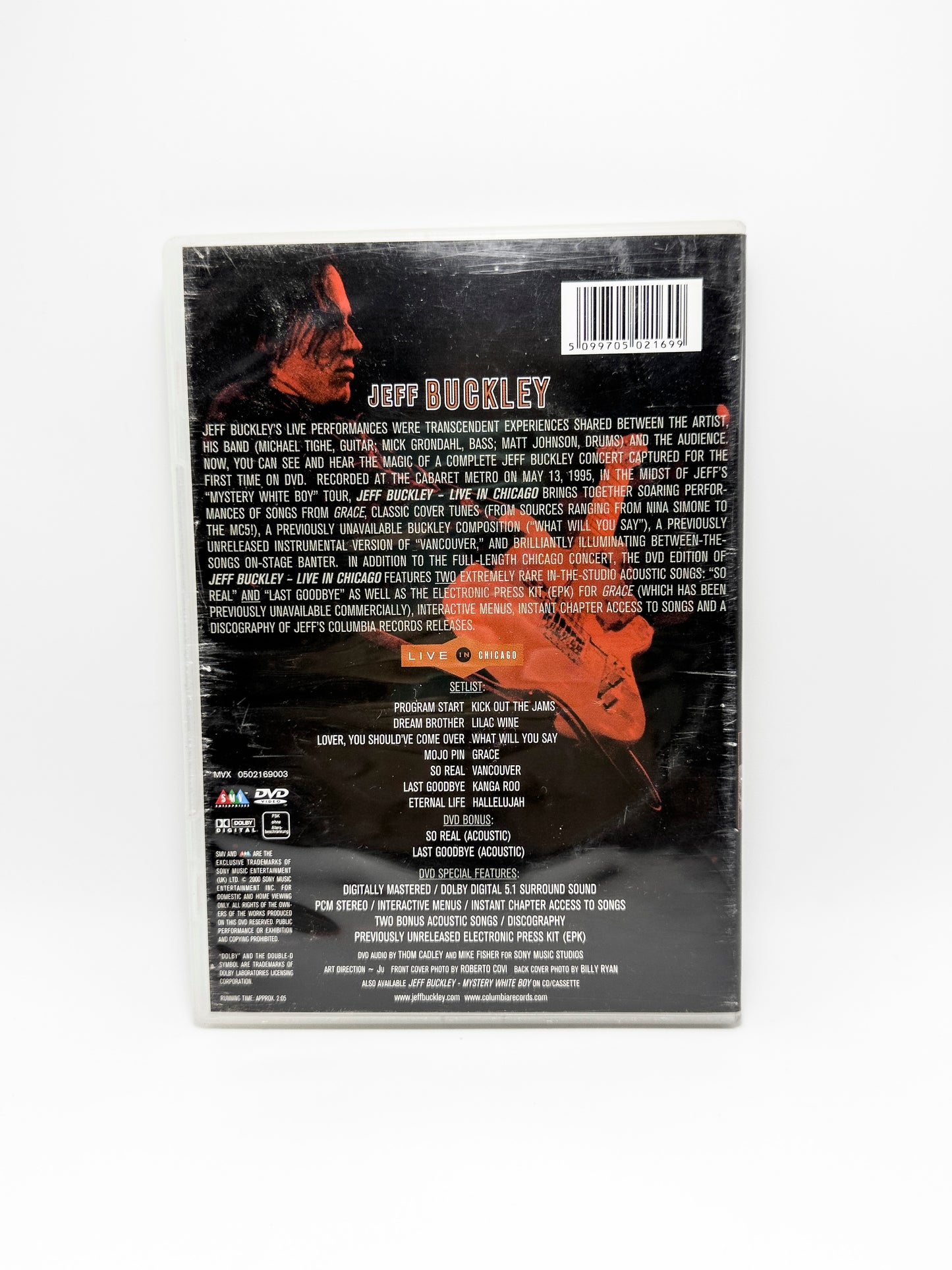 Jeff Buckley Live in Chicago DVD Film Movie