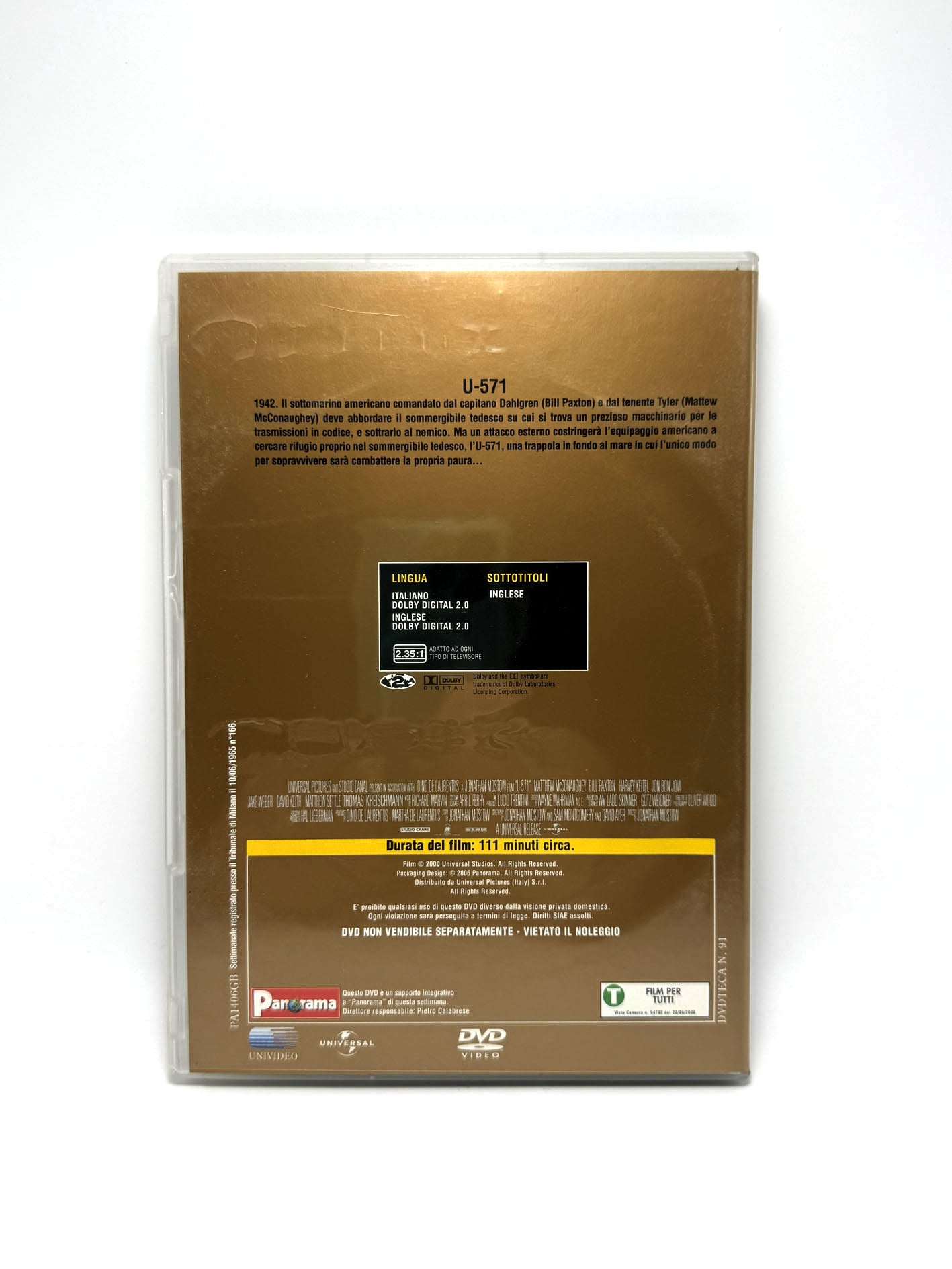 U-571 Le grandi battaglie Panorama DVD Film Movie