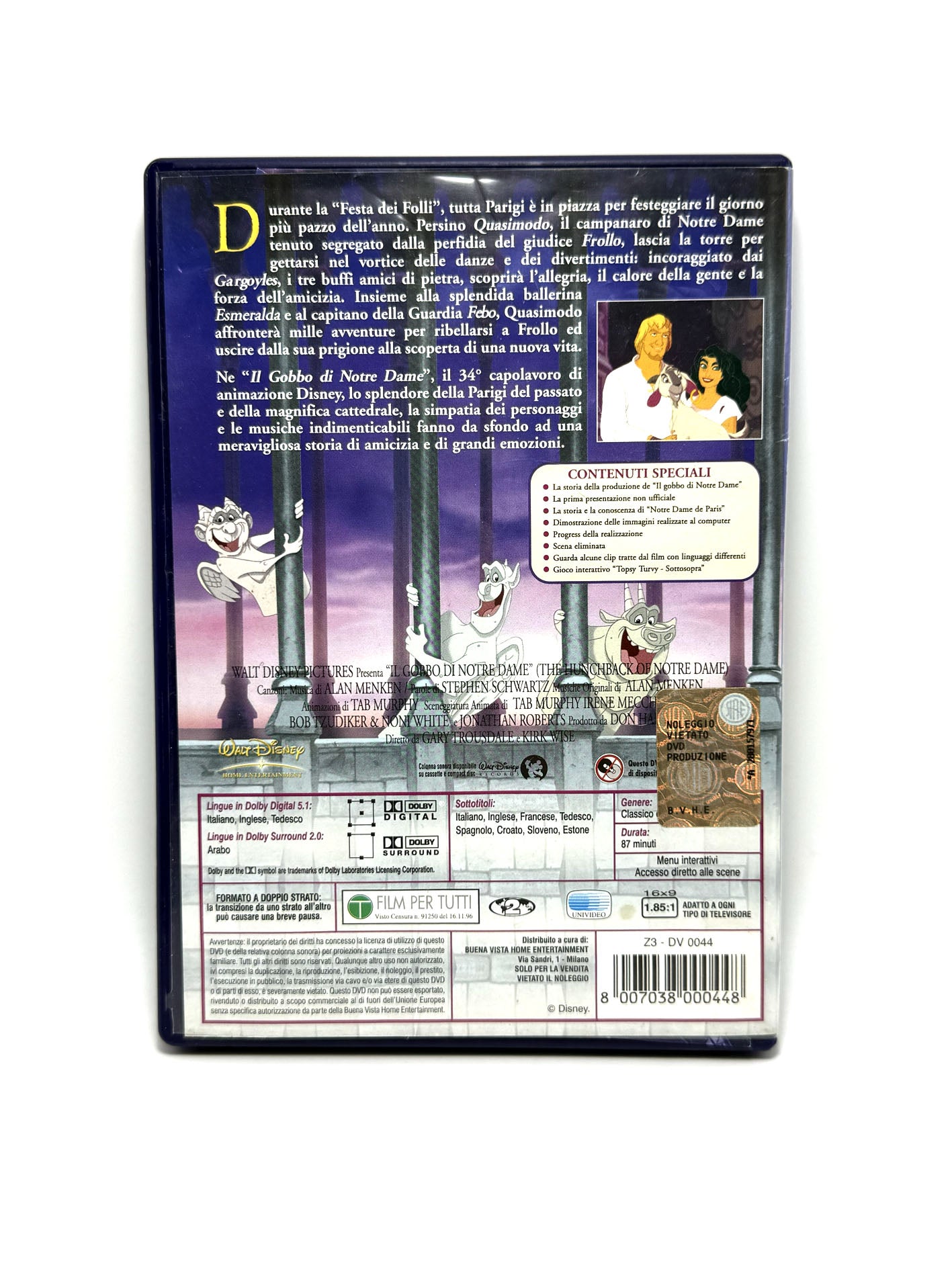 Il Gobbo di Notre Dame DVD Disney Film Movie