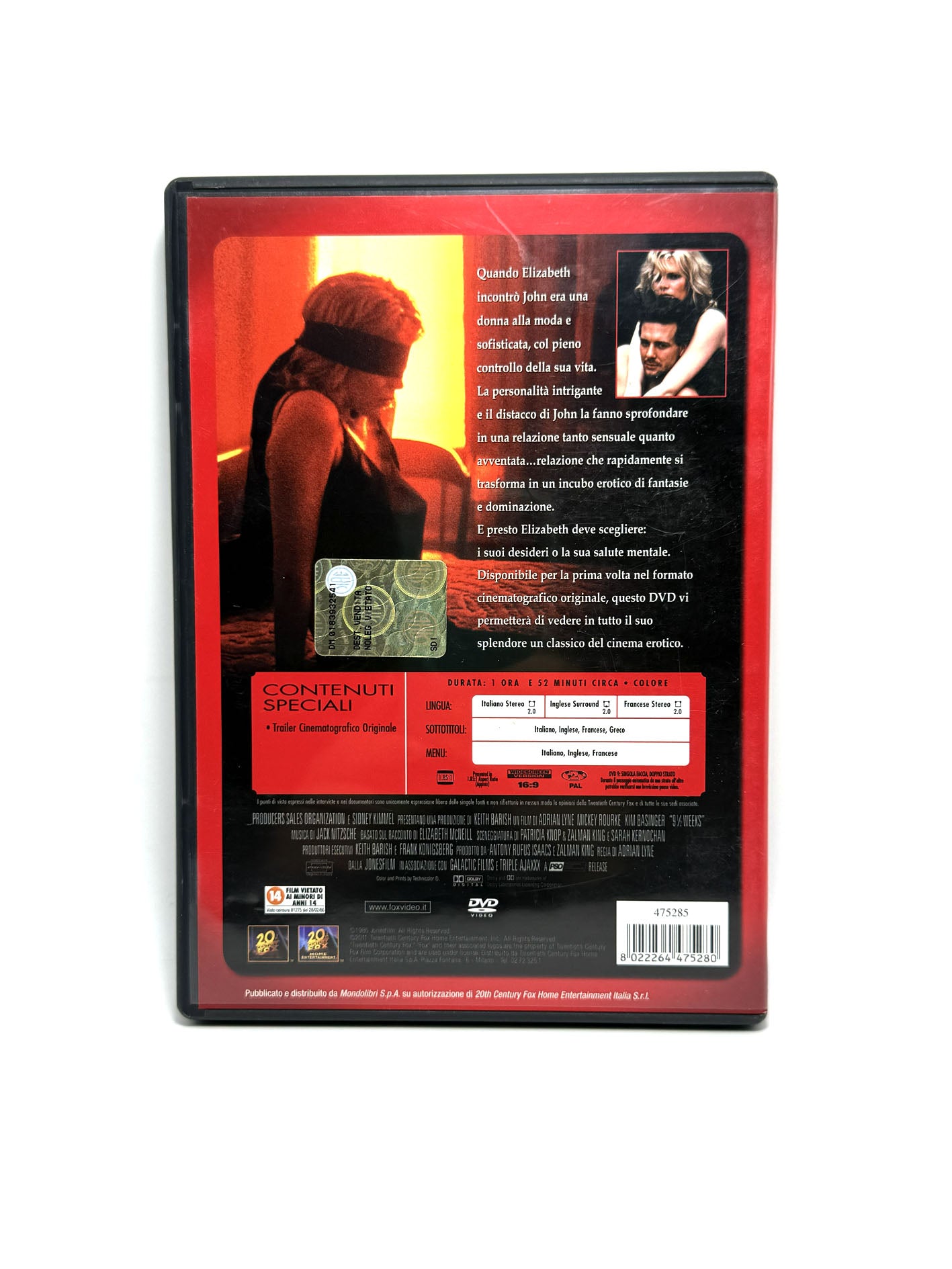 9 settimane e 1/2 Il grande cinema Mondadori DVD Film Movie