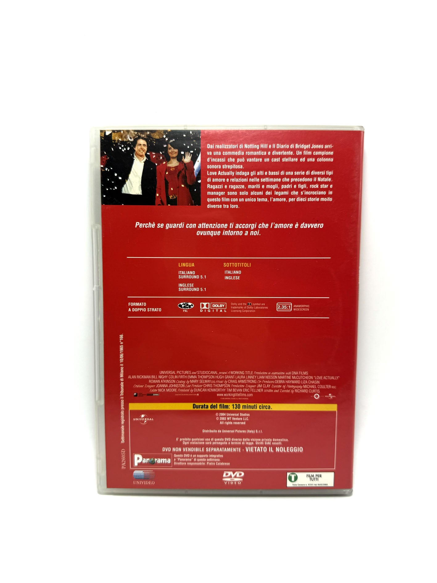 Love Actually L'amore davvero DVD Film Movie Panorama