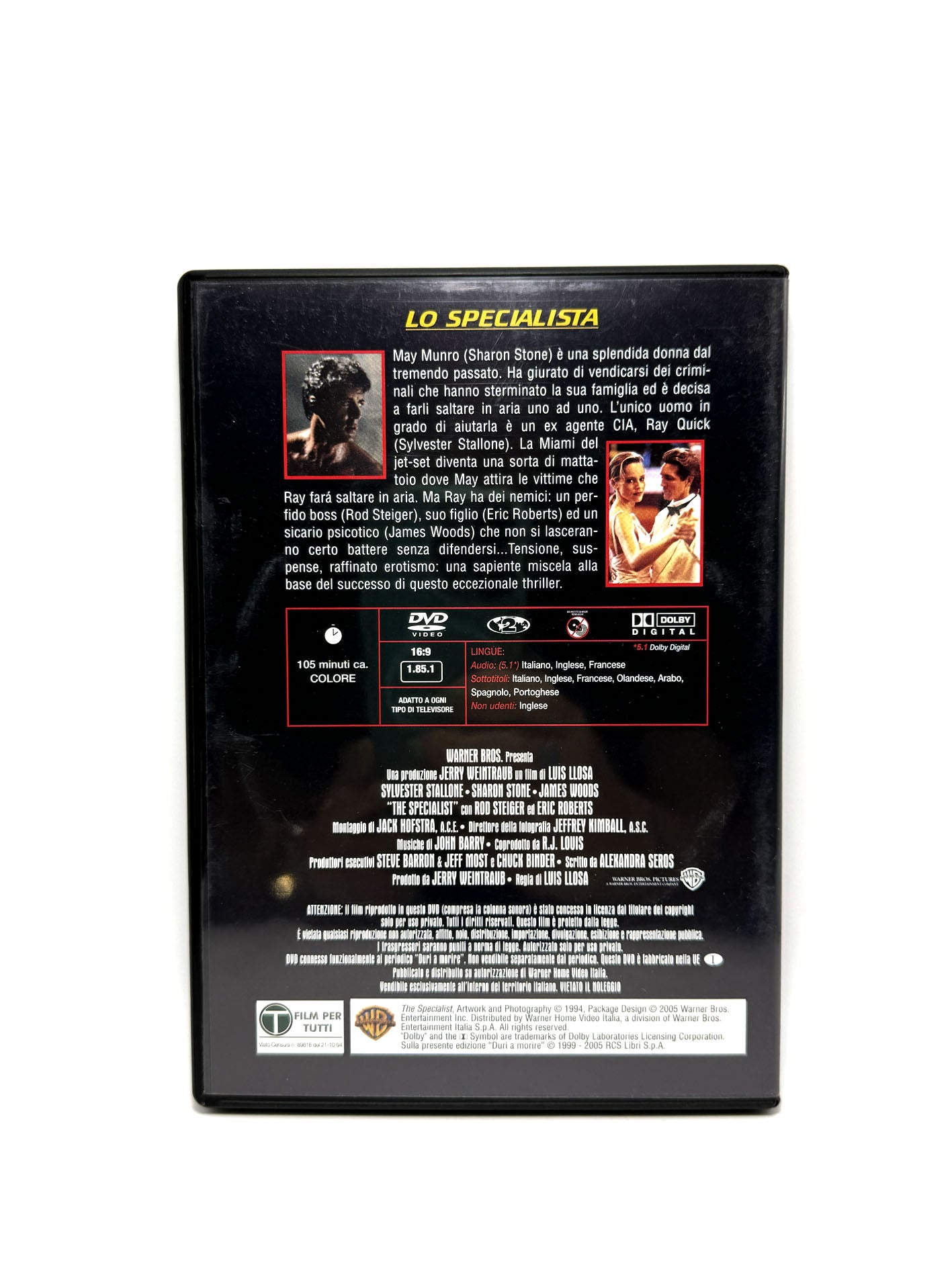 Lo Specialista Duri a morire Fabbri Editori DVD Film Movie