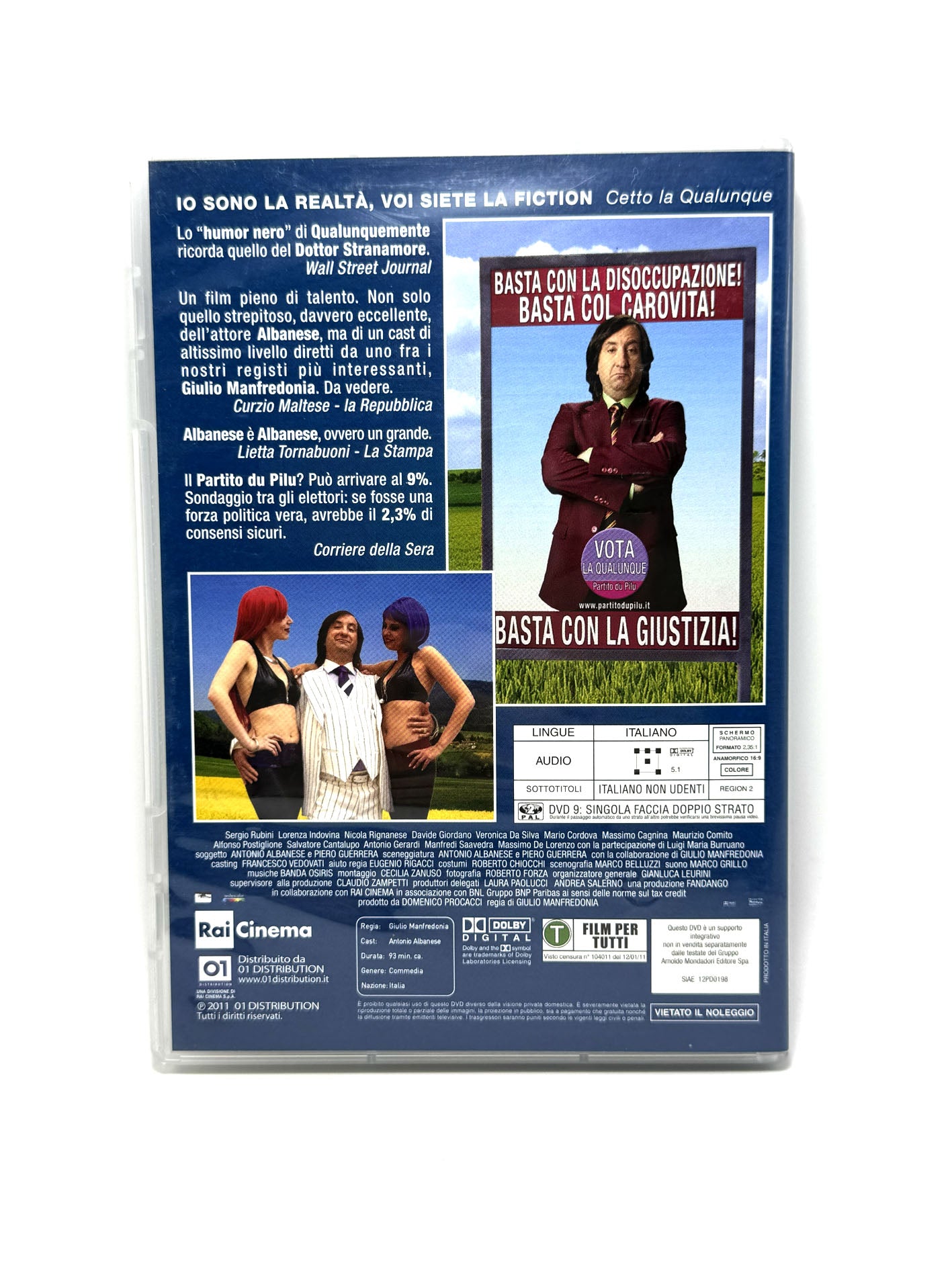 Qualunquemente Antonio Albanese DVD Film Movie Panorama