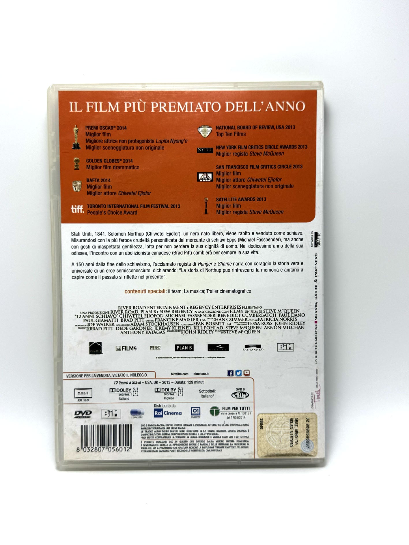 12 anni schiavo DVD Film Movie La straordinaria storia vera di Solomon Northup