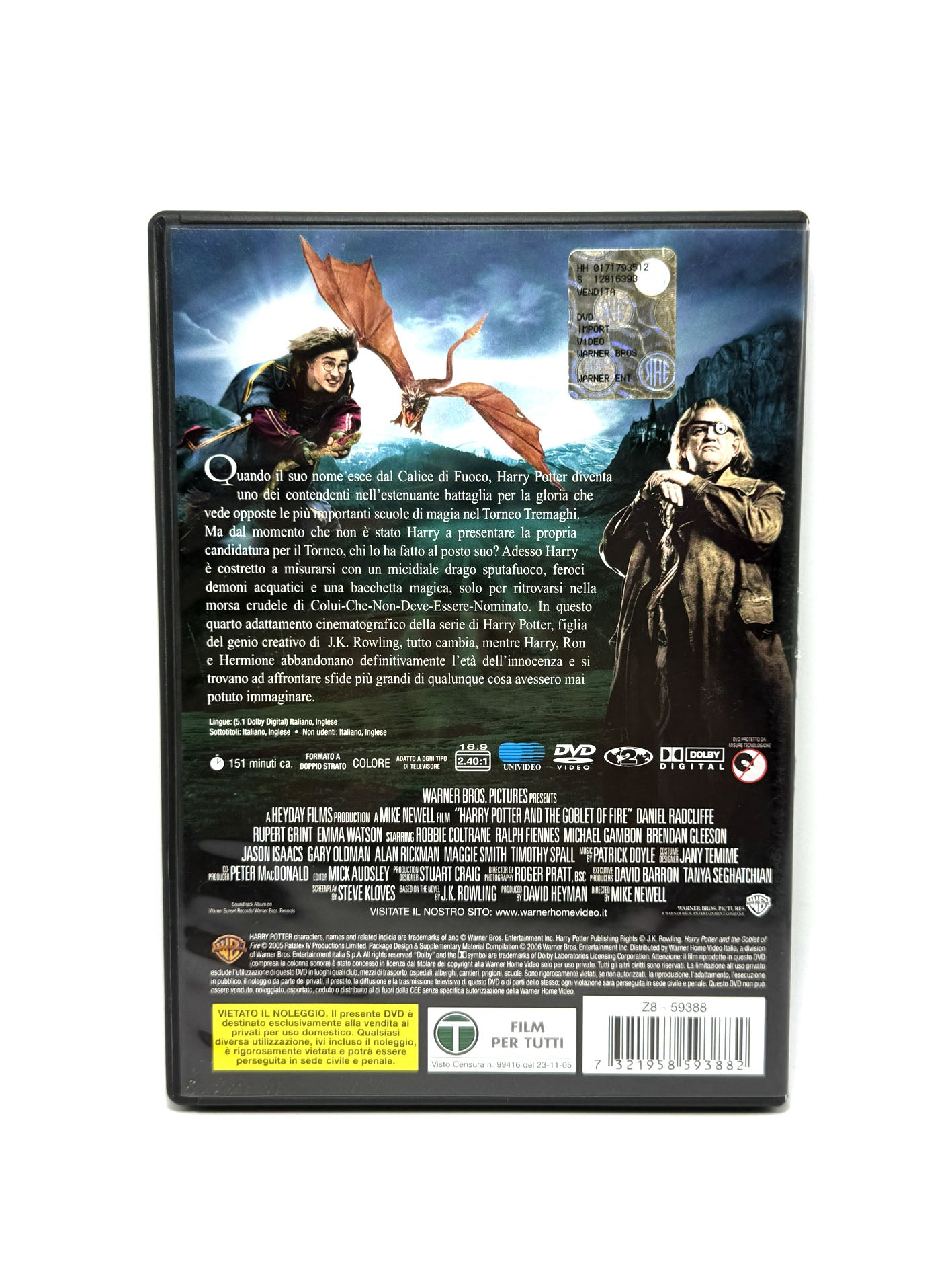 Harry Potter e il calice di fuoco Edizione DVD Film Movie singolo