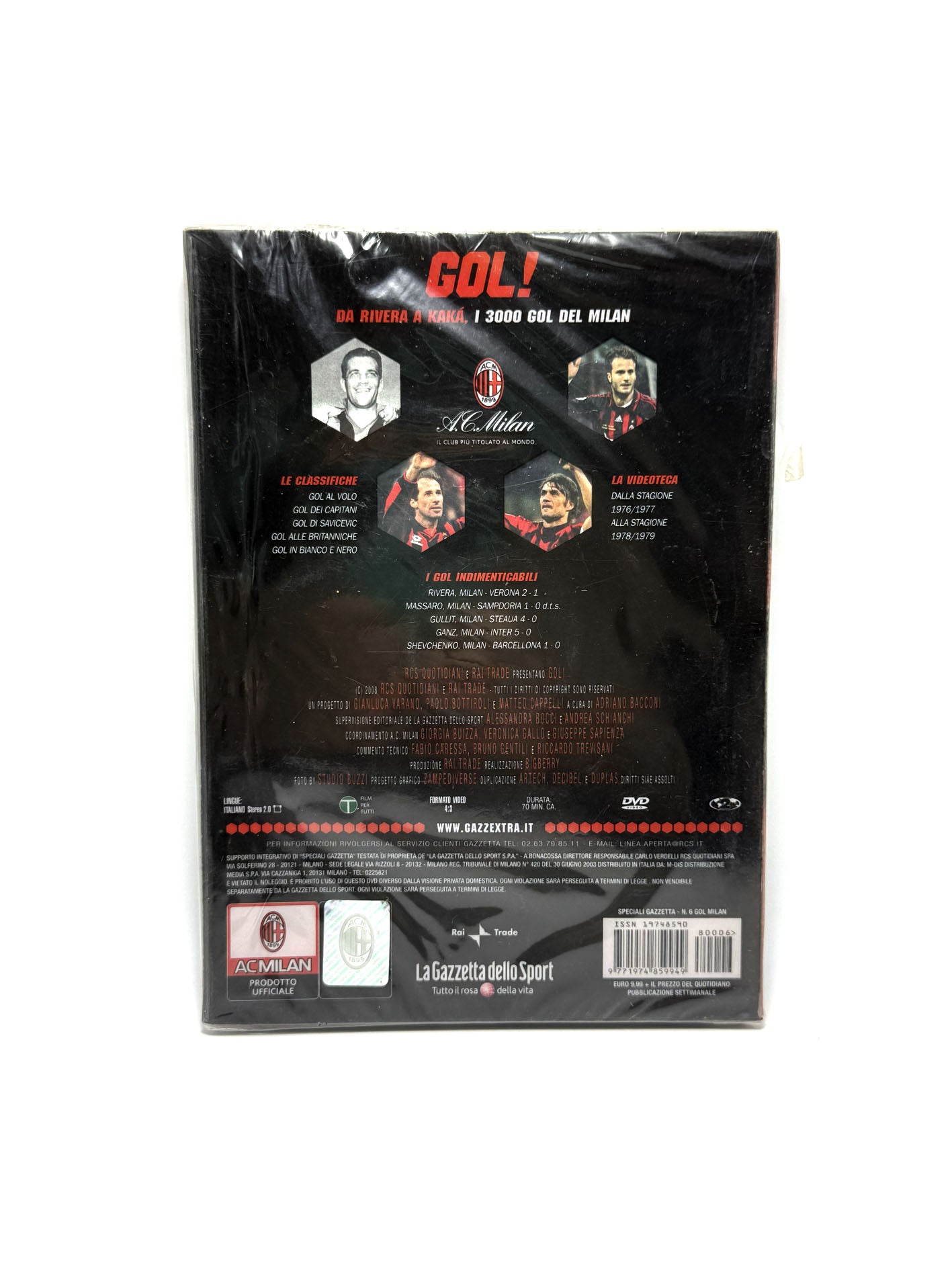 Gol da Rivera a Kaka i 3000 gol del Milan DVD Film Movie La Gazzetta dello sport