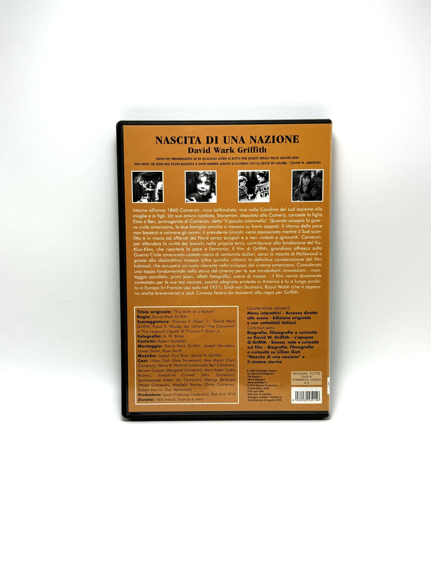 Nascita di una nazione DVD Film Movie David Wark Griffith