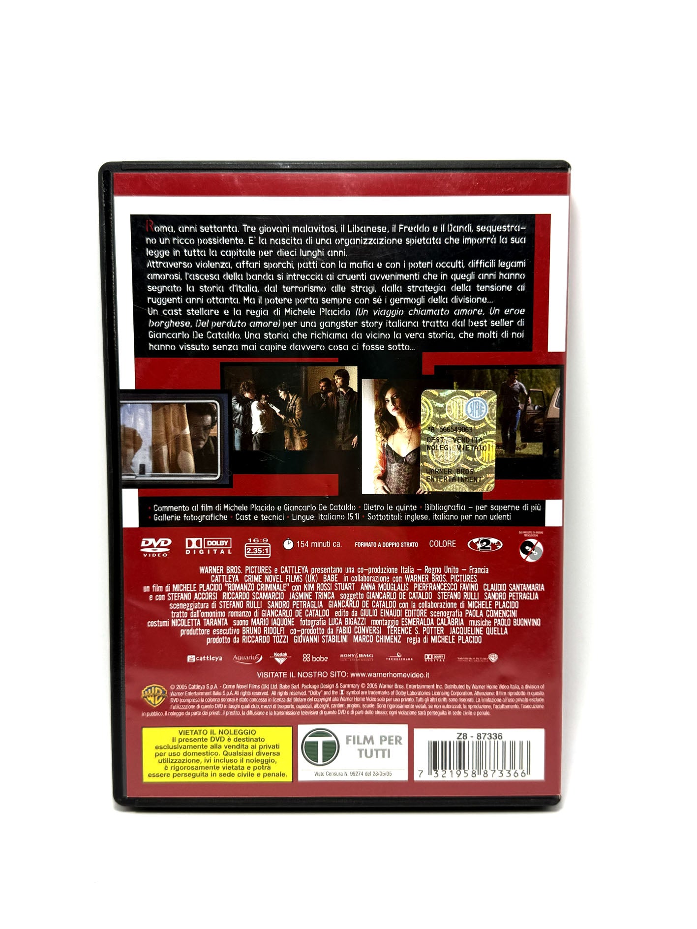 Romanzo Criminale DVD Film Movie Kim Rossi Stewart