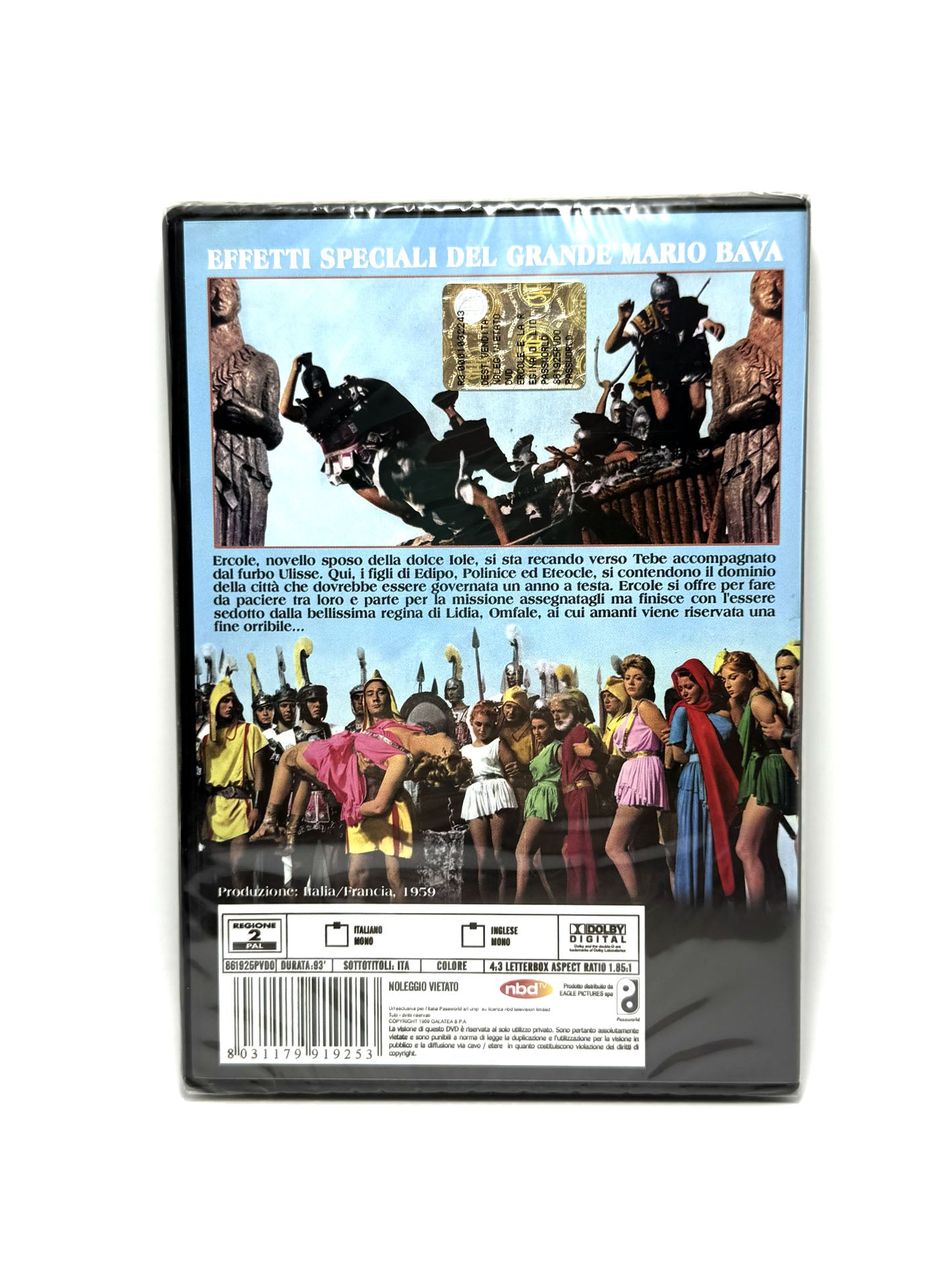 Ercole e la regina di Lidia DVD Film Movie Cult Steve Reeves Sylva Koscina Mario Bava