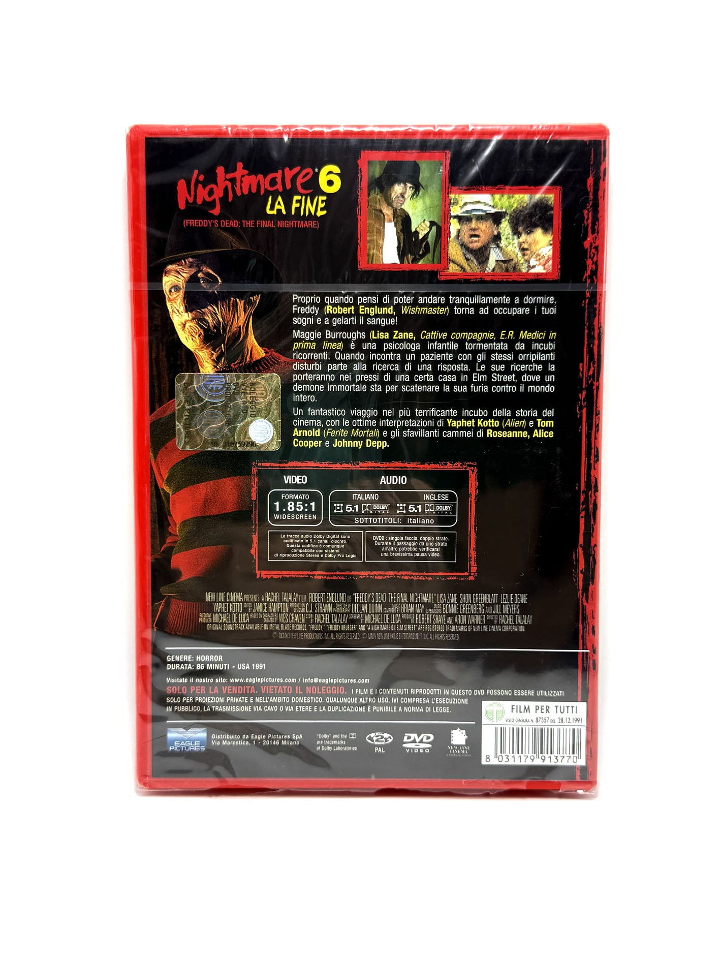 Nightmare La fine DVD Film Movie Freddy Krueger Horror