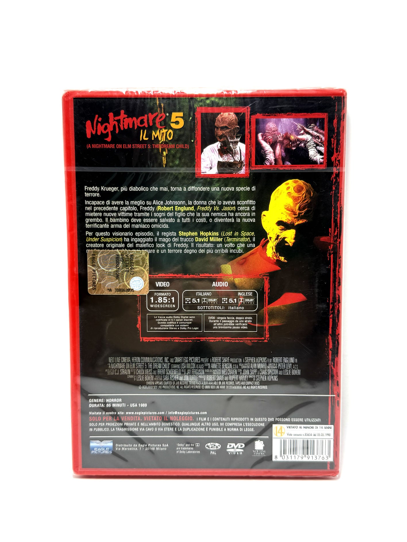 Nightmare 5 Il mito DVD Film Movie Freddy Krueger Horror
