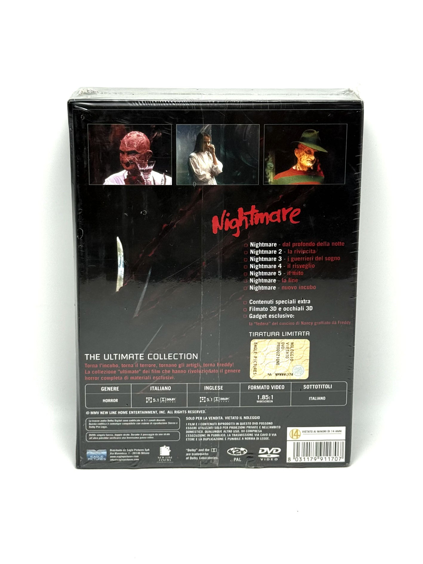 Nightmare The Ultimate Collection 7 Dvd Cofanetto Sigillato Ita Raro DVD Film Movie Horror Freddy Krueger