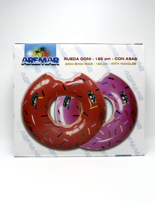 Galleggiante gonfiabile con maniglia donut ciambella Aremar salvagente swim ring 120 cm