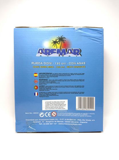 Galleggiante gonfiabile con maniglia donut ciambella Aremar salvagente swim ring 120 cm