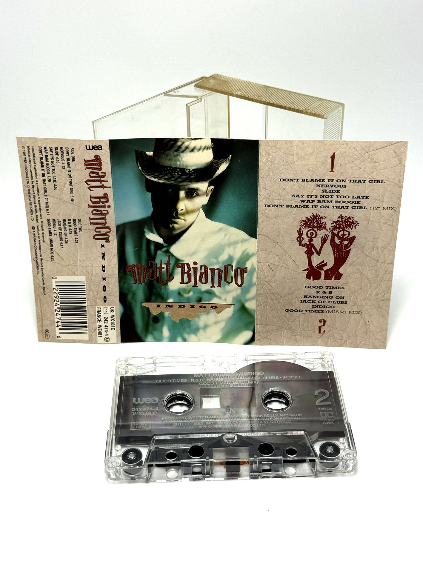 Matt Bianco Indigo cassetta audio mc 1988