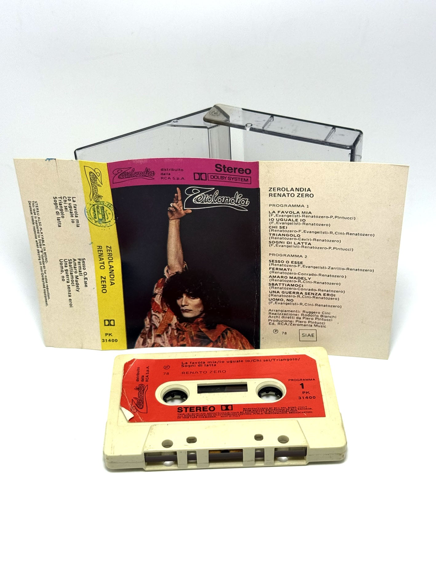 Renato Zero Zerolandia cassetta audio mc 1978