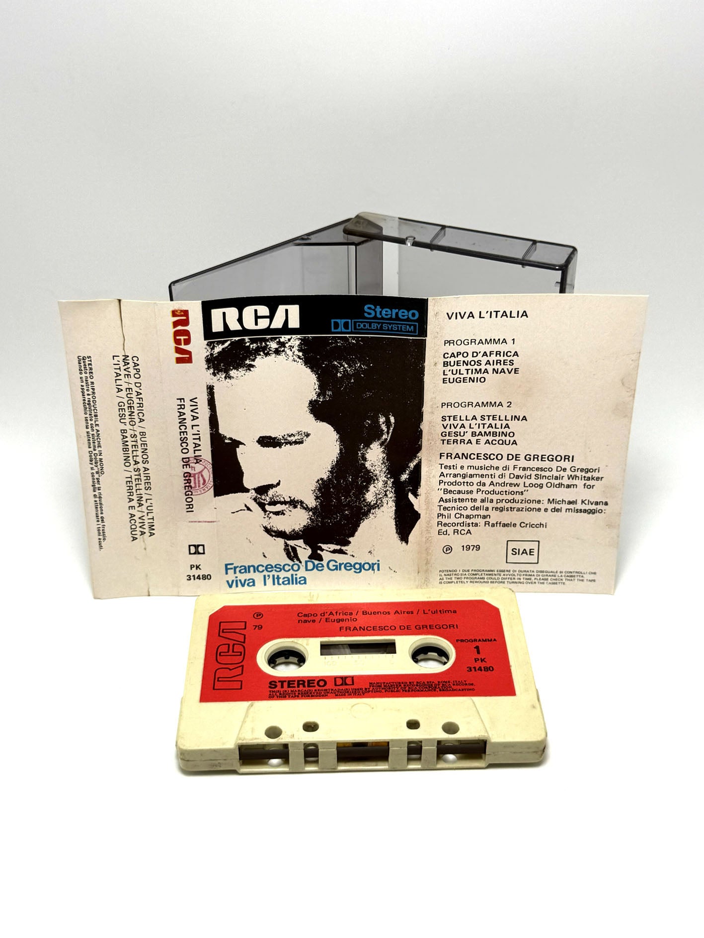 Francesco De Gregori ‎Viva L'Italia cassetta audio mc 1979