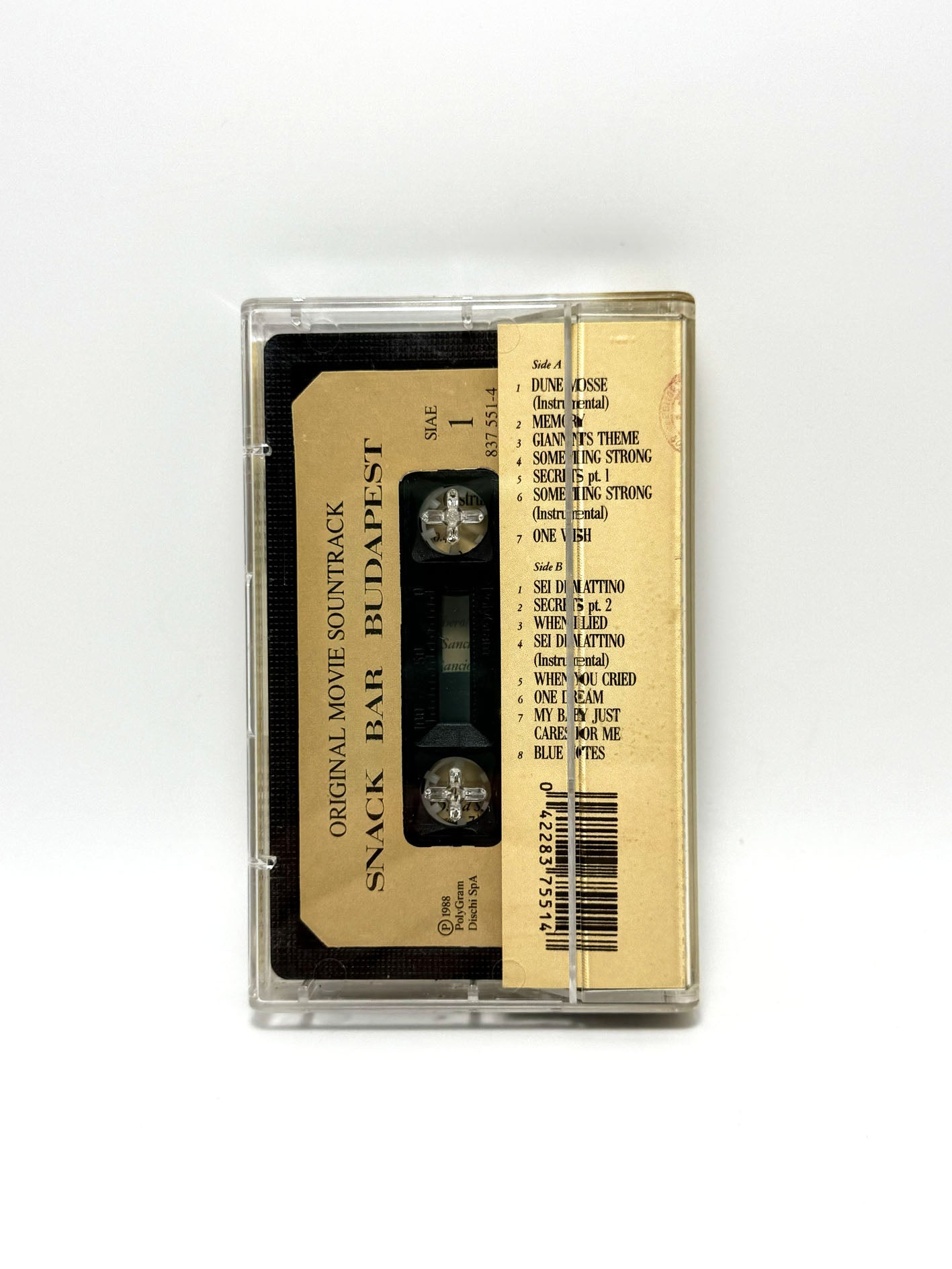Zucchero Sugar Fornaciari Snack Bar Budapest Original Movie Soundtrack cassetta audio mc 1988