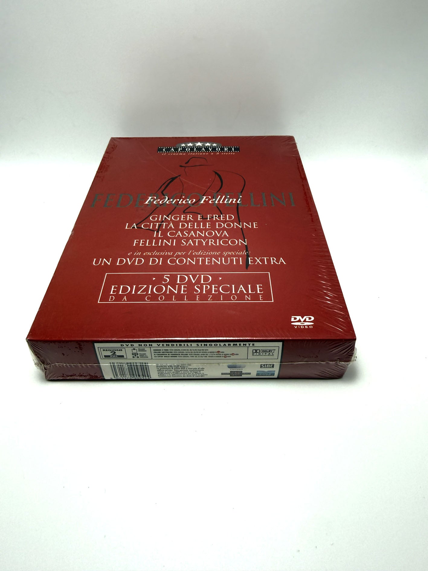 Federico Fellini Cofanetto 5 DVD Capolavori Film Movie + Disco Contentuti extra Digipack