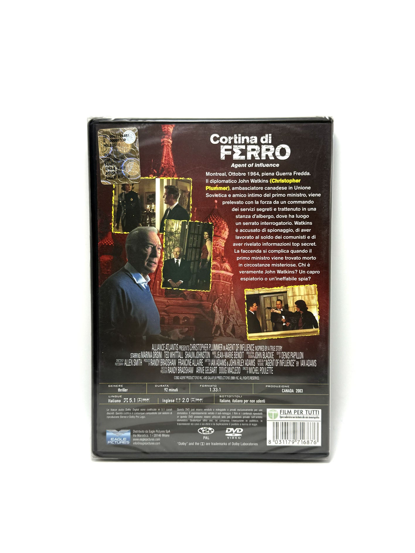 Cortina di ferro DVD Film Thriller Movie