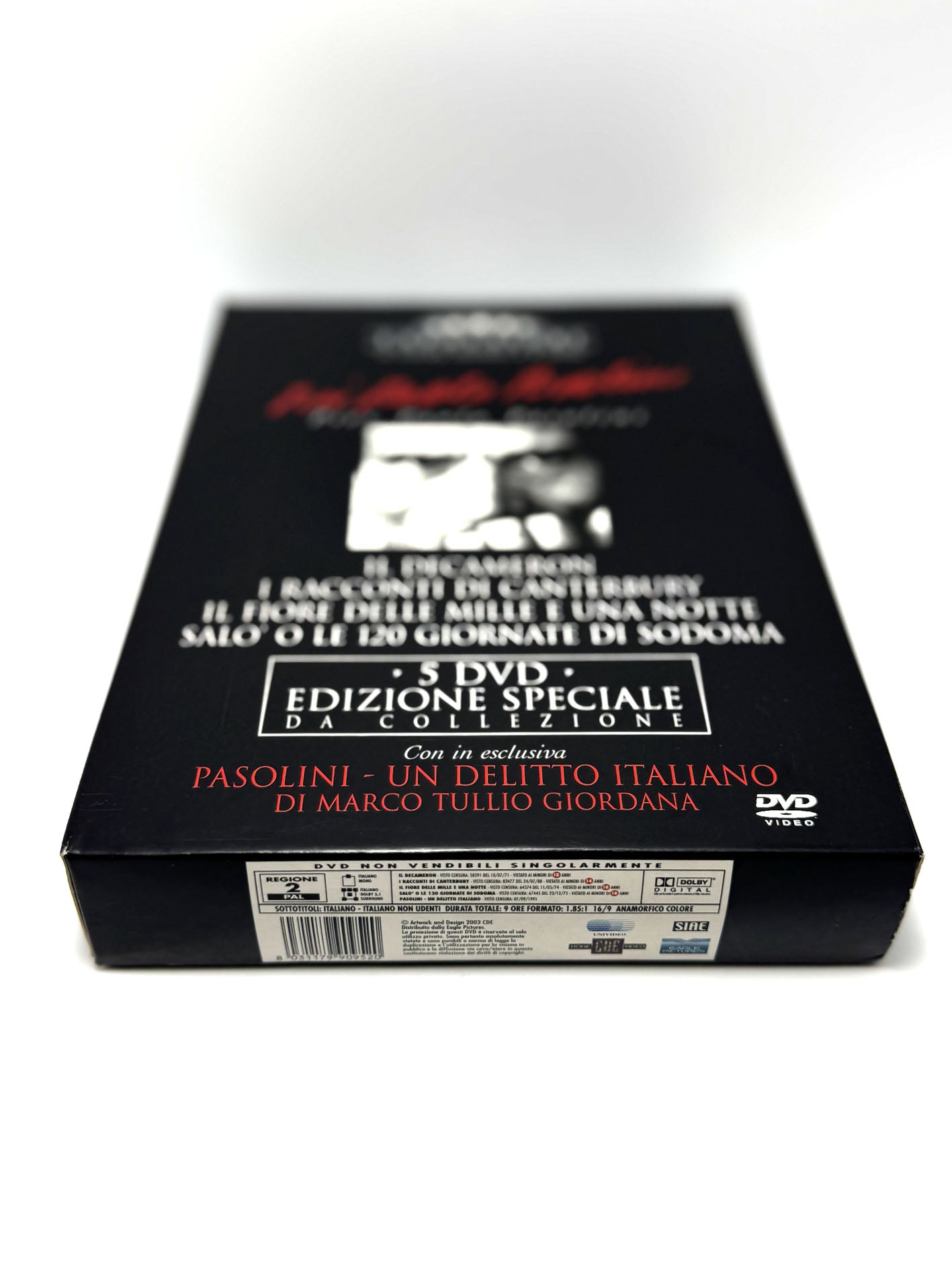 Pier Paolo Pasolini I Capolavori Box 5 DVD Film Movie Edizione speciale con Esclusiva