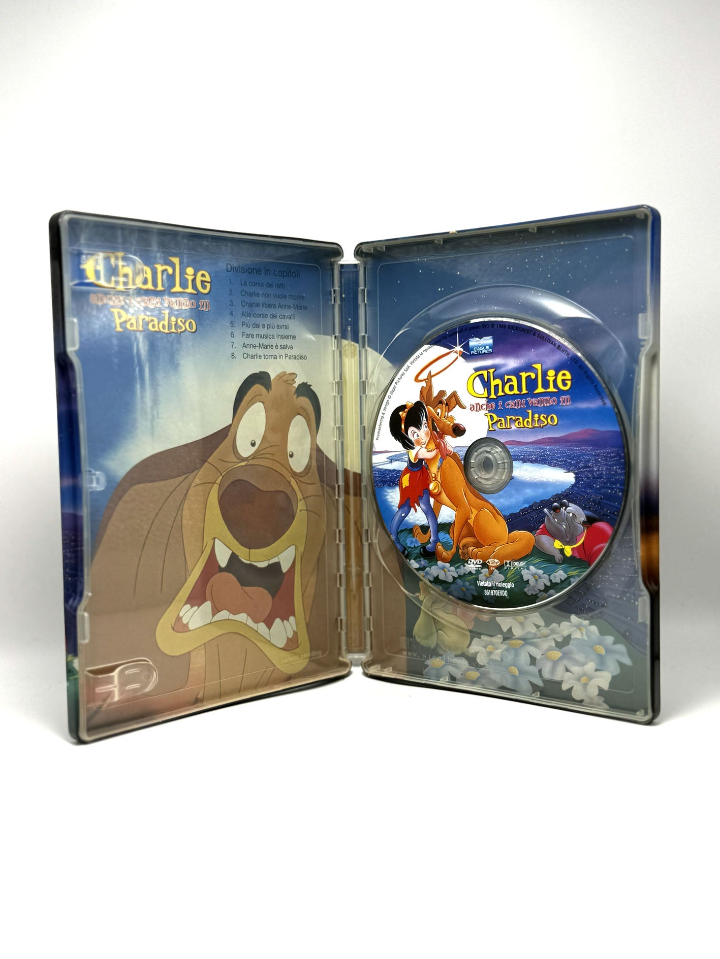 Charlie Anche i cani vanno in Paradiso DVD Film Movie Animazione Tin box