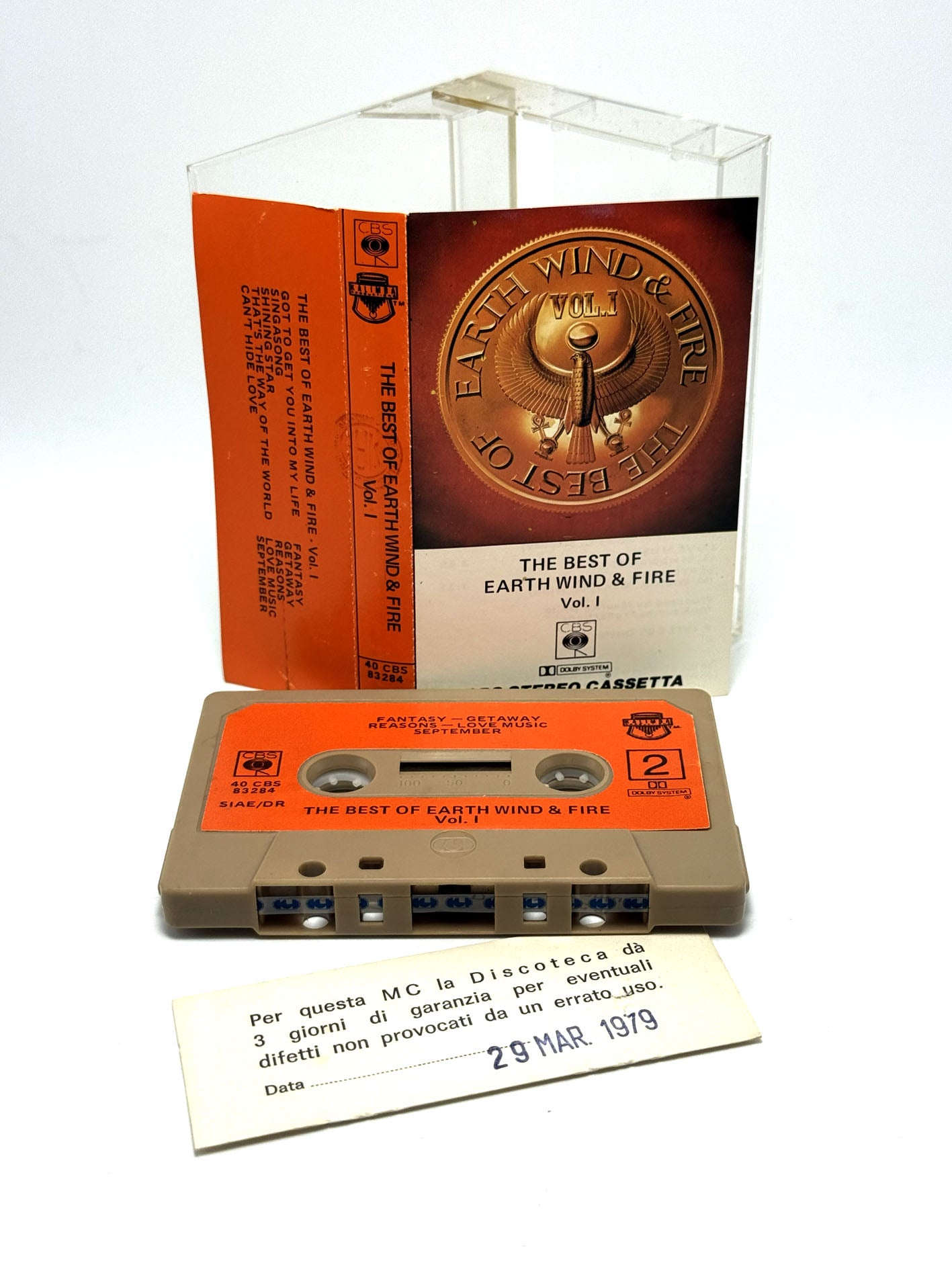 Earth, Wind & Fire The Best Of Earth, Wind & Fire Vol. I cassetta audio mc 1978 Rara
