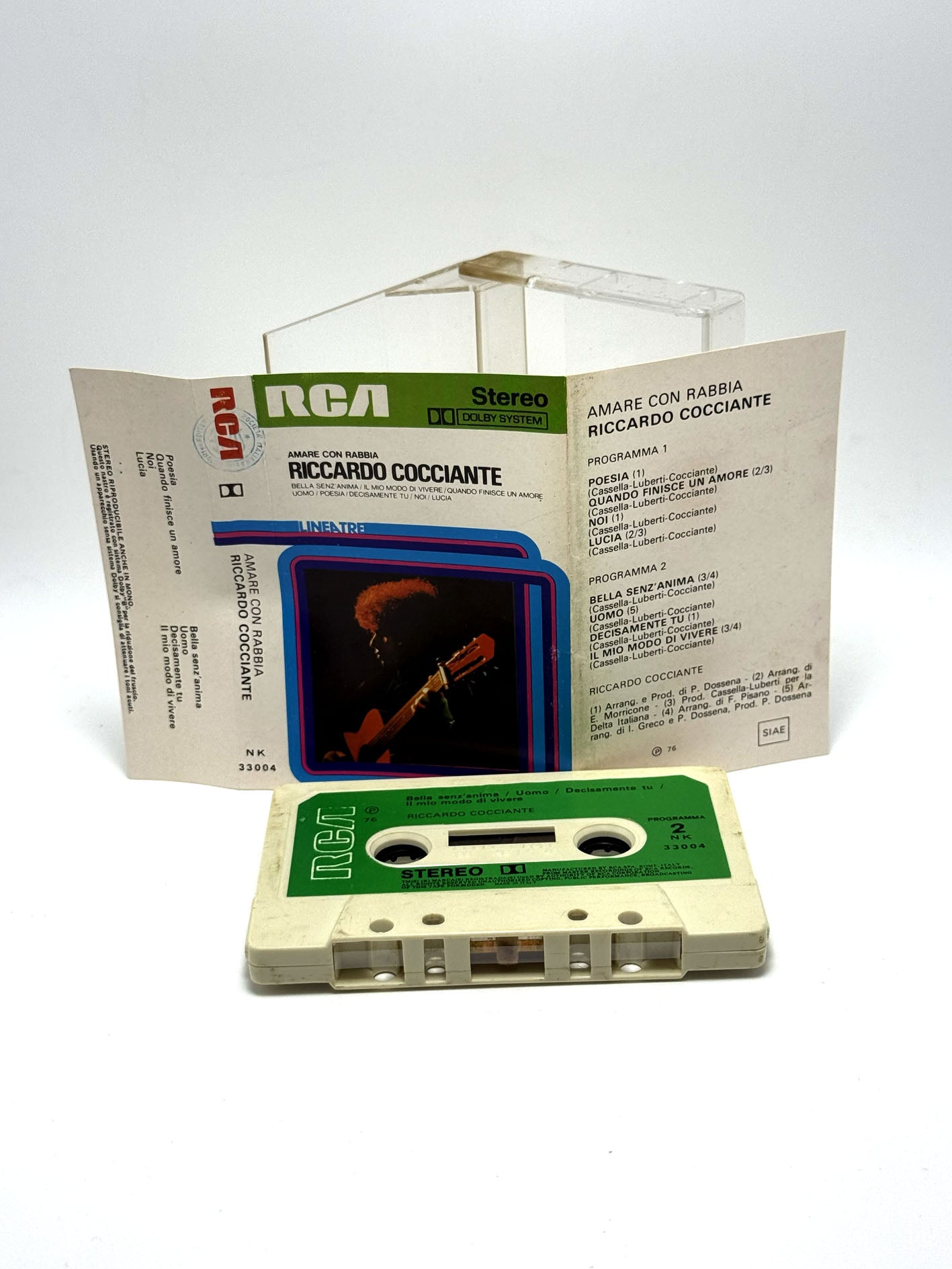 Riccardo Cocciante Amare Con Rabbia cassetta audio mc 1976