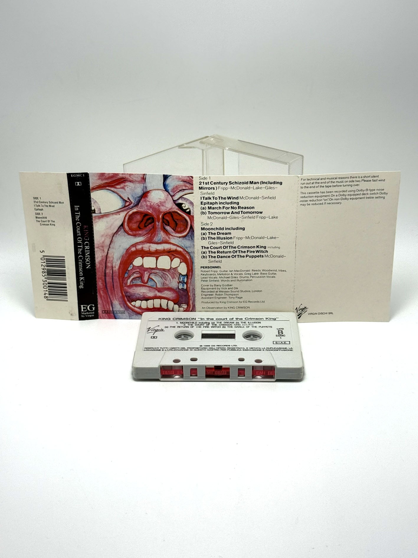 King Crimson In The Court Of The Crimson King cassetta audio mc rara