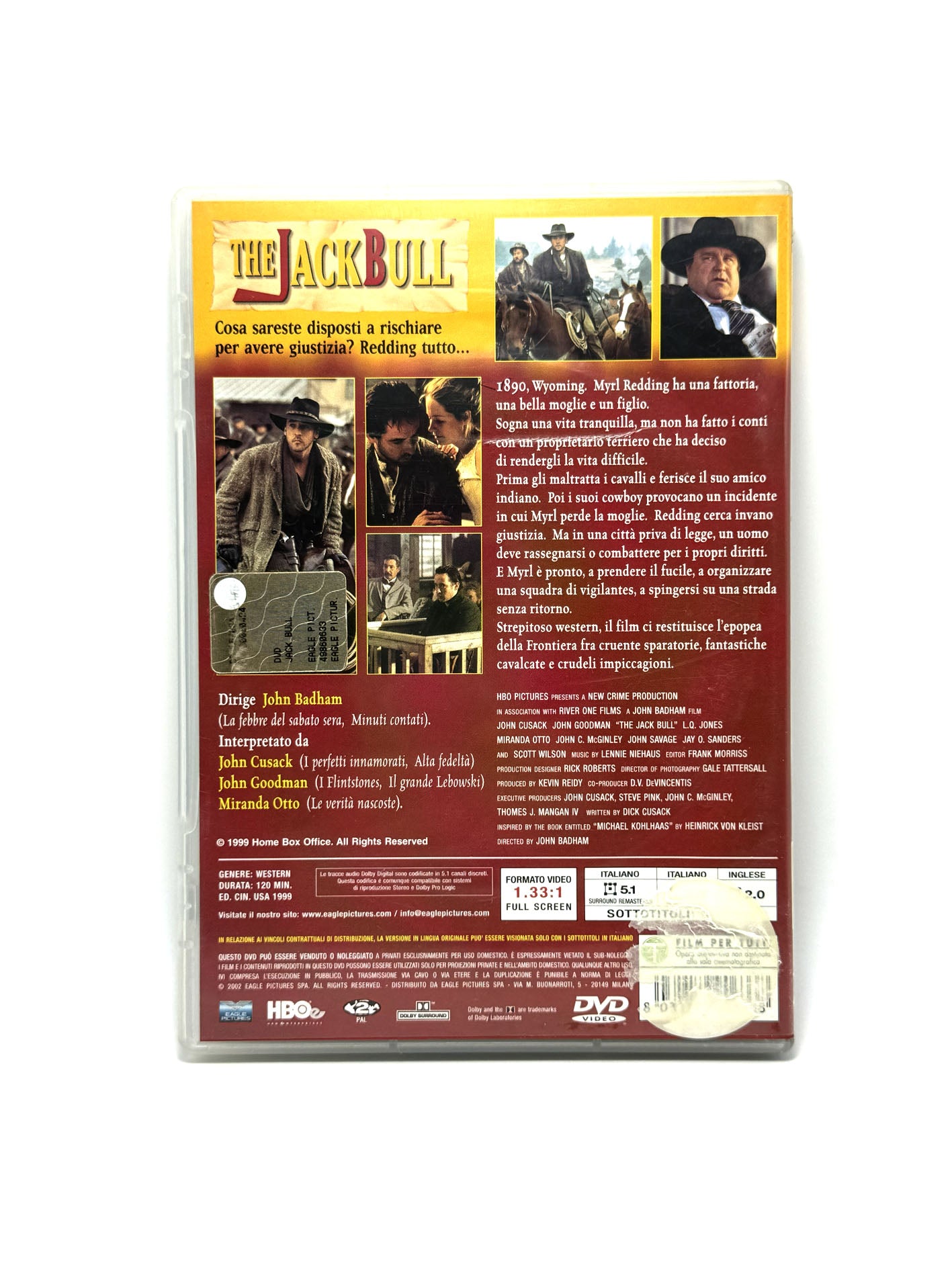 The Jack Bull Qual'è il prezzo della giustizia? DVD Film Movie John Cusack Goodman