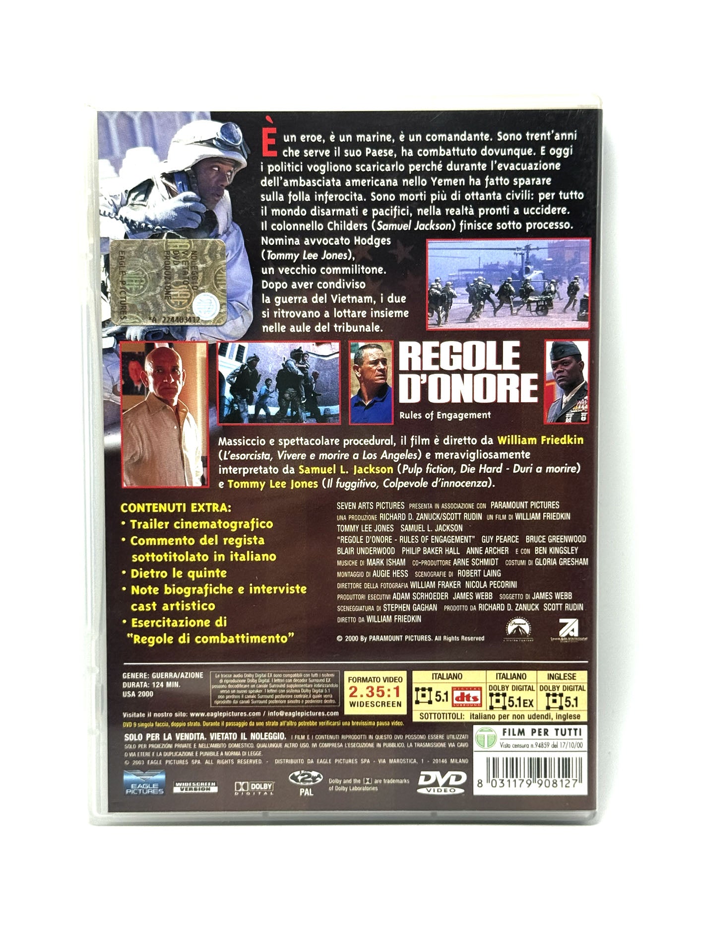 Regole d'onore DVD Film Movie Azione