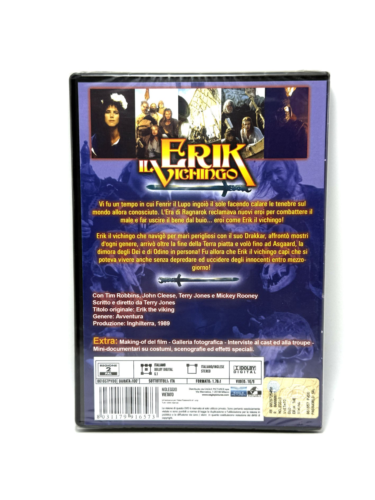 Erik Il Vichingo DVD Film Movie Avventura Tim Robbins