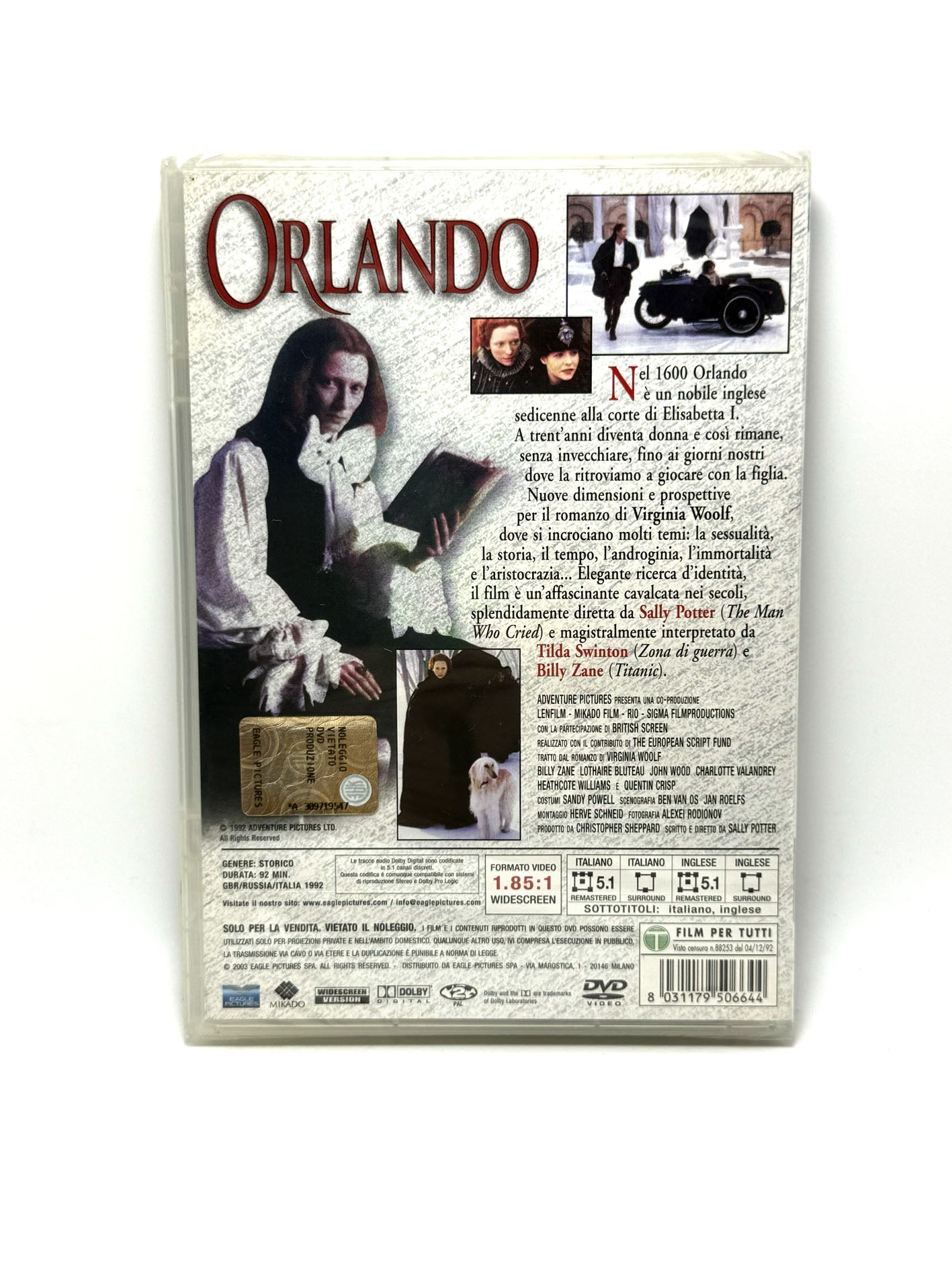 Orlando Sally Potter Film Movie storico