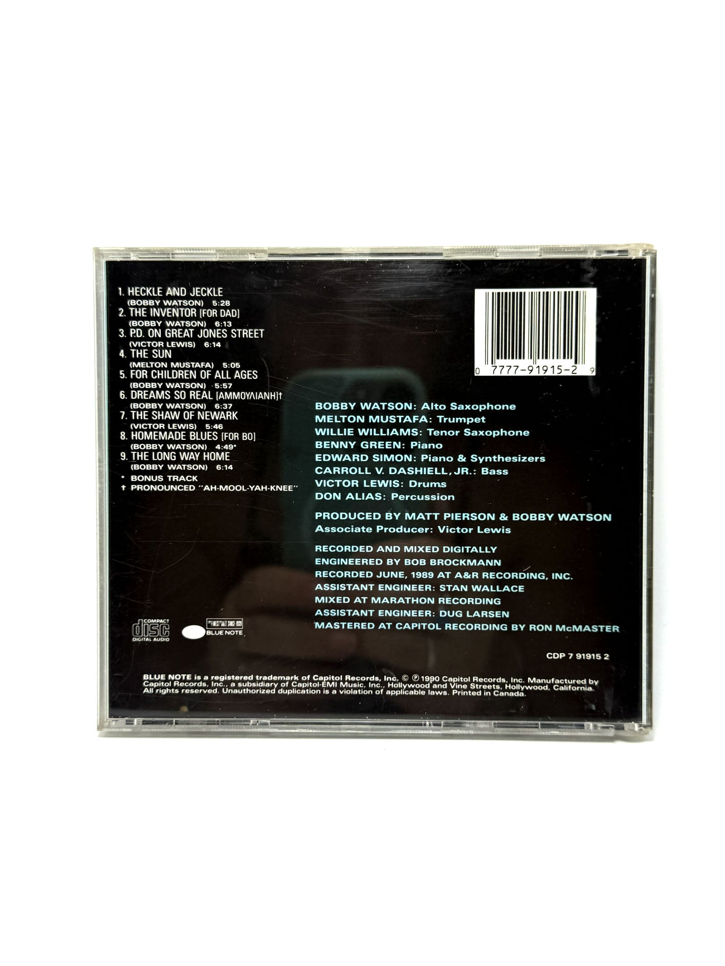 Bobby Watson & Horizon The Inventor CD 1990