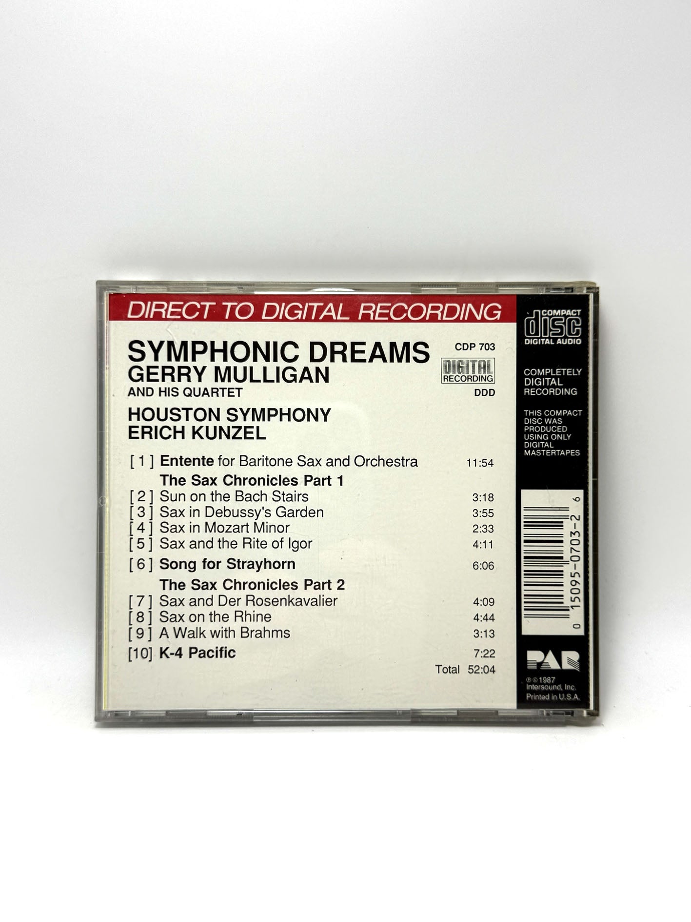 Gerry Mulligan Erich Kunzel Houston Symphony Symphonic Dreams CD 1987 Jazz