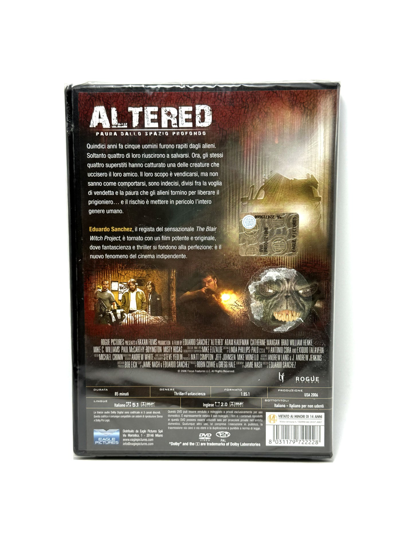 Altered - Paura Dallo Spazio Profondo DVD Film Movie Thriller Fantascienza