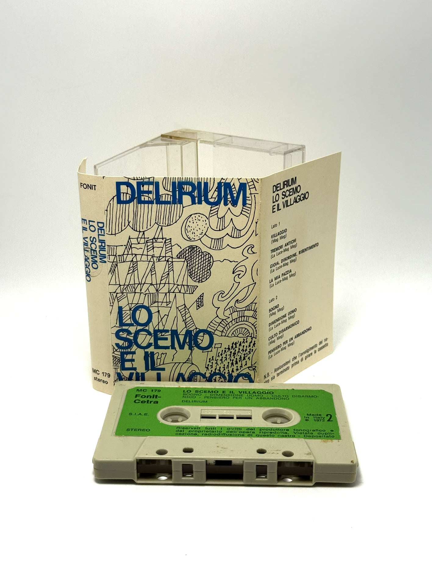 Delirium Lo Scemo E Il Villaggio cassetta audio mc 1972 tape rarissima
