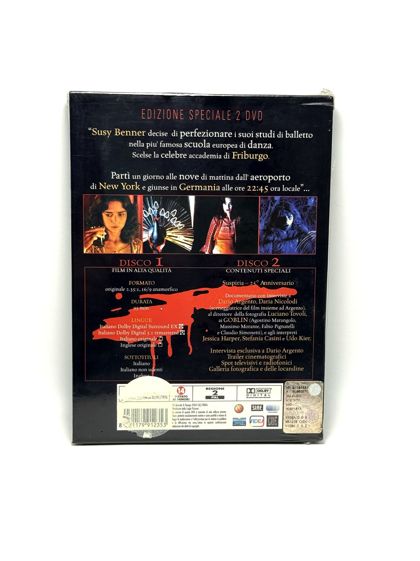 Suspiria Edizione speciale 2 DVD Film Movie Horror Dario Argento