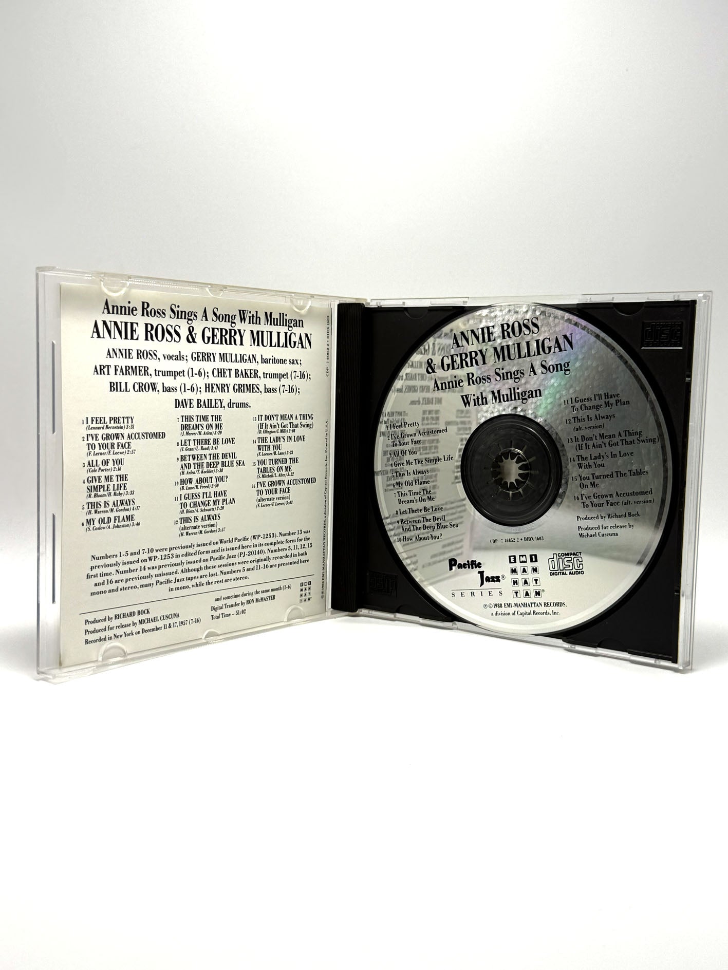 Annie Ross Sings A Song With Mulligan! CD Jazz 1988