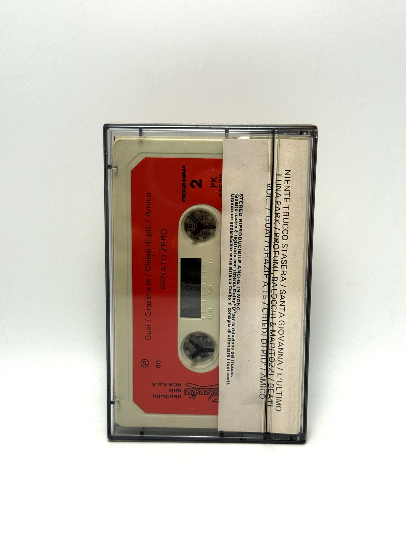 Renato Zero Tregua 1° cassetta audio mc tape 1980