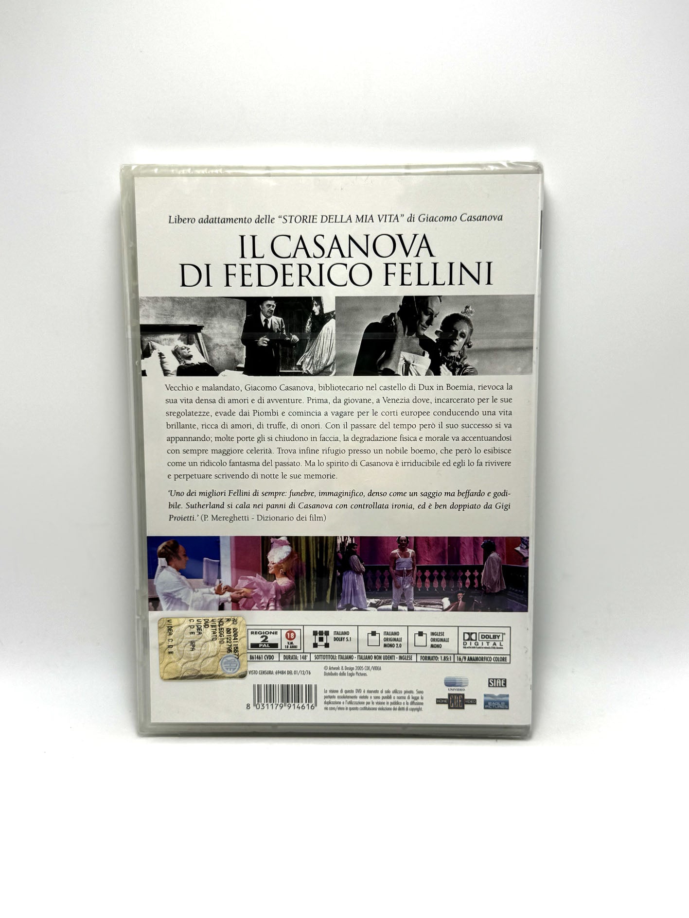 Il Casanova di Federico Fellini DVD Film Movie