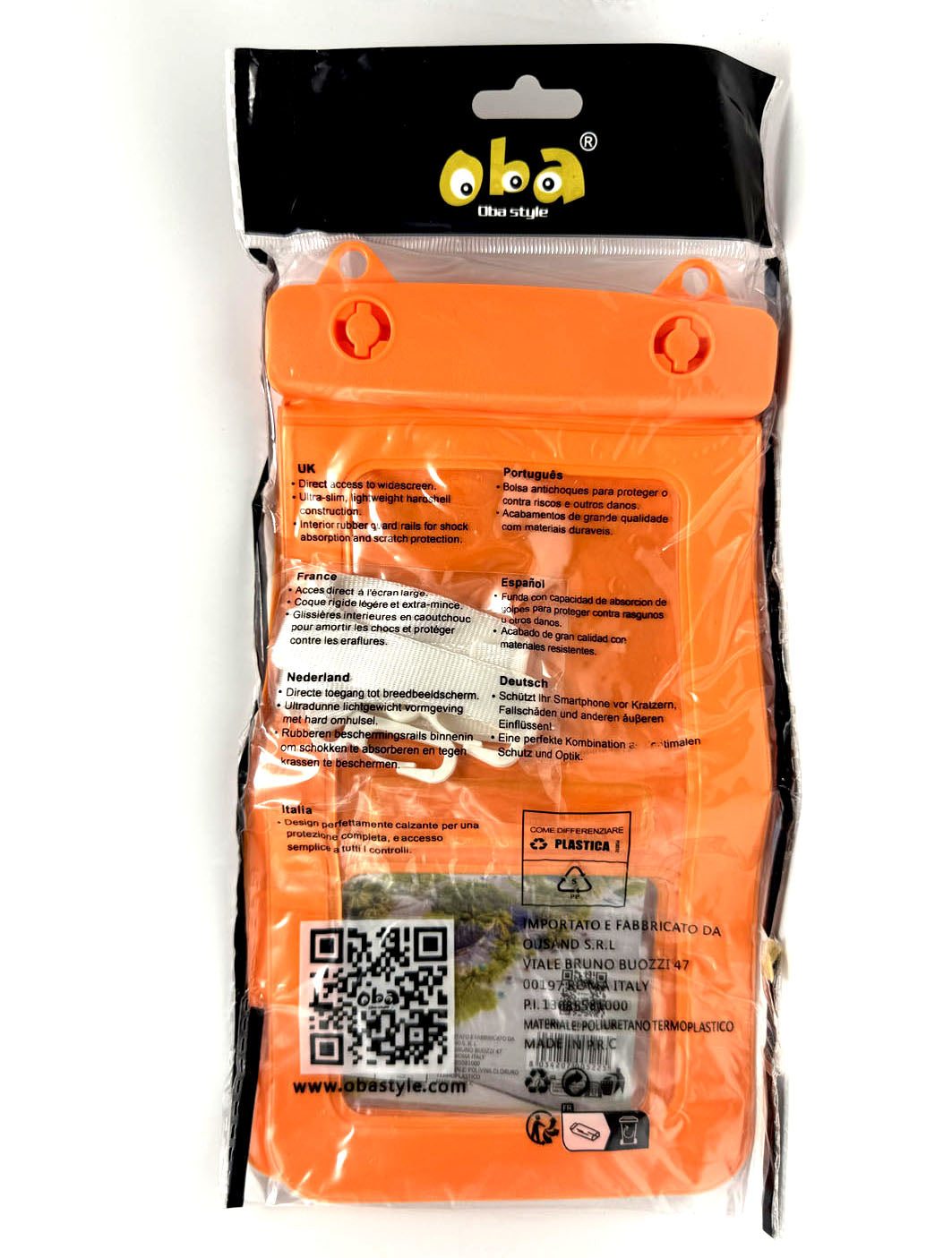 Custodia  Impermeabile Cover Universale per smartphone Design 2 in 1 Waterproof Tracolla